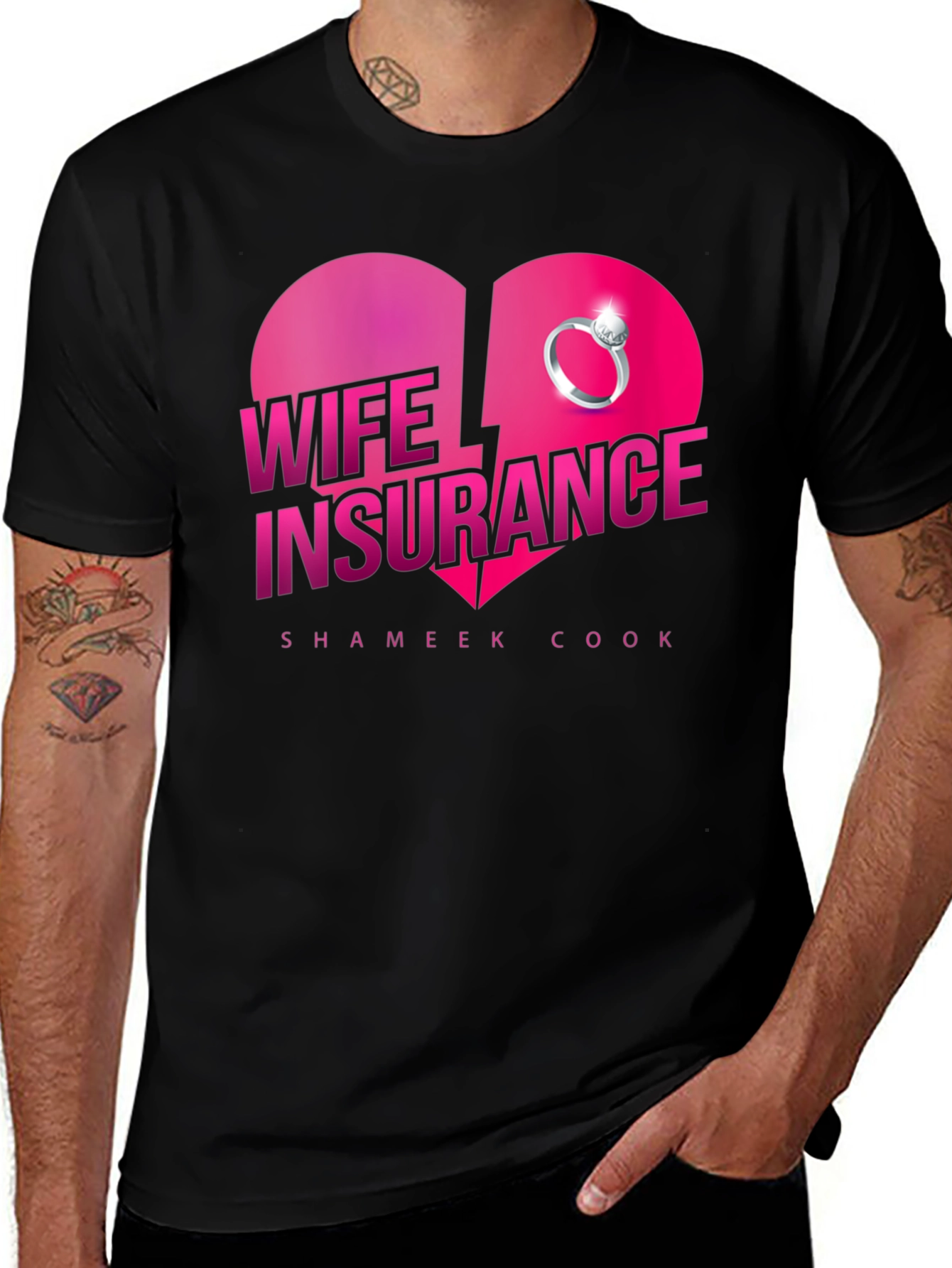 Wife Insurance T-Shirt - Broken Heart Ring Graphic