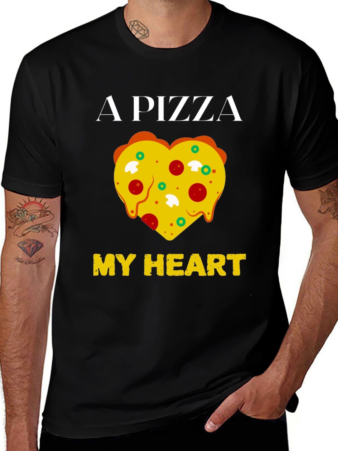 Variant 29 of Pizza My Heart Graphic T-Shirt