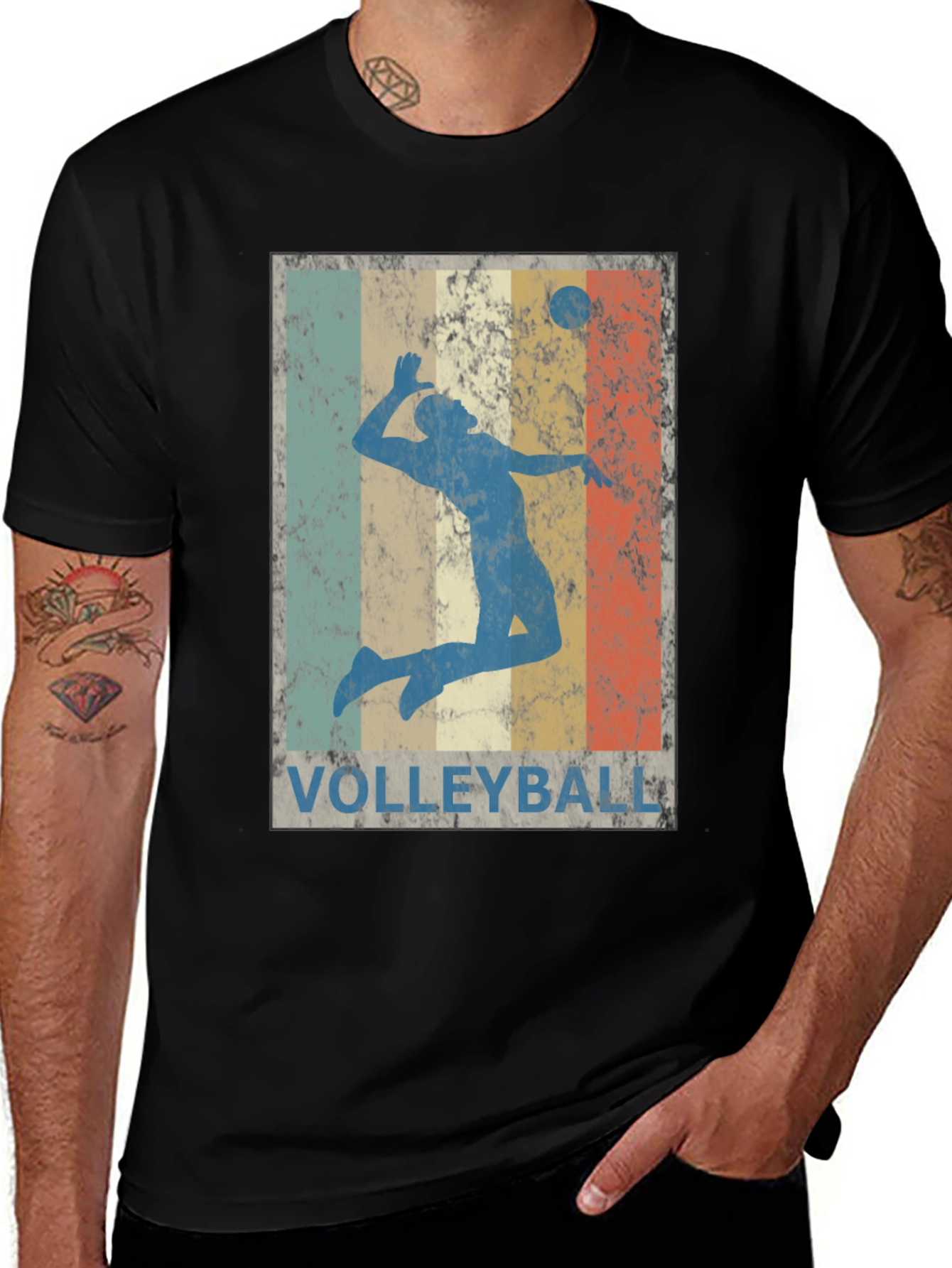 Variant 23 of Retro Volleyball Graphic Tee - Stylish Sportswear