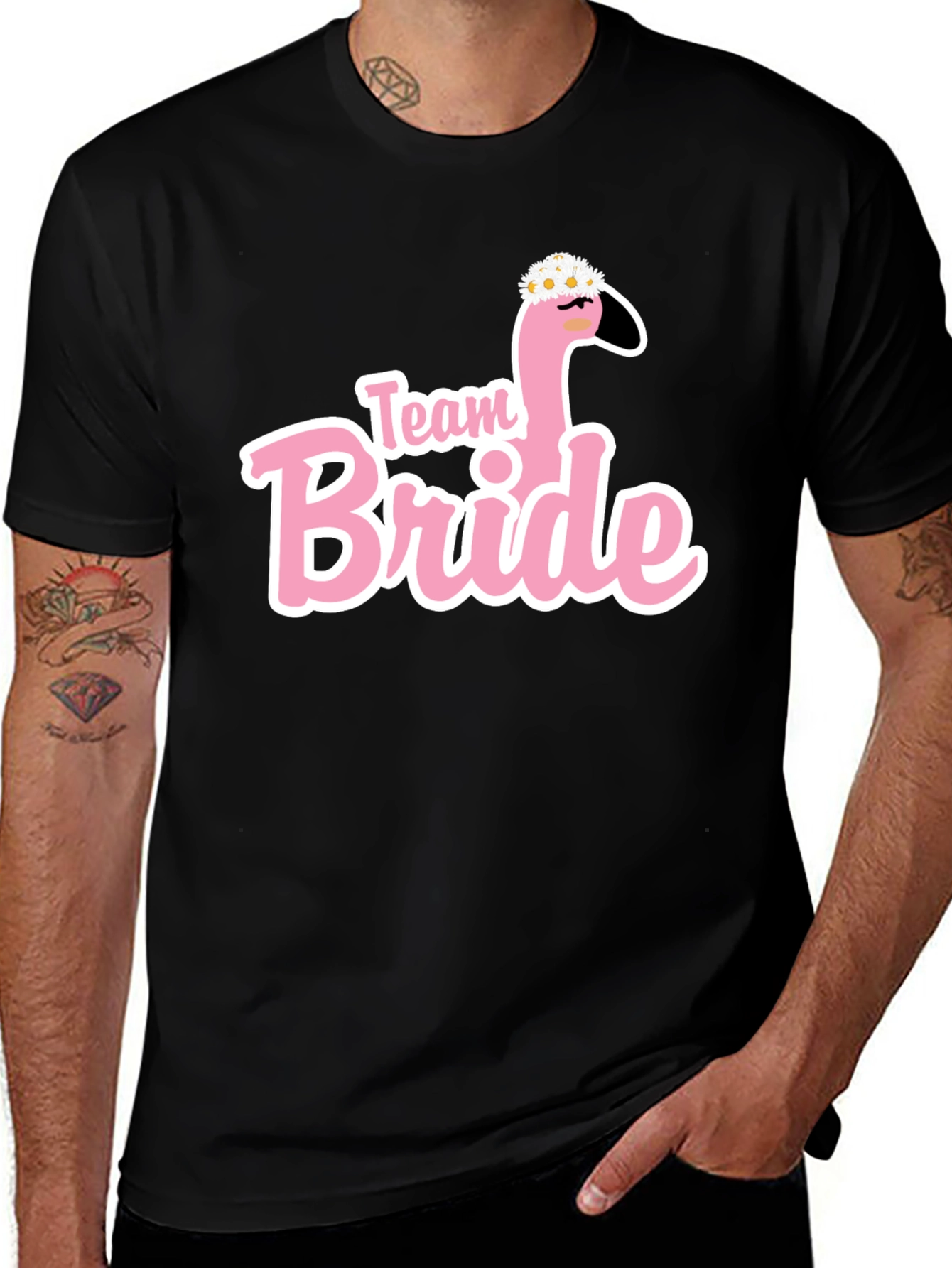 Team Bride Flamingo T-Shirt Bachelorette Party Tee