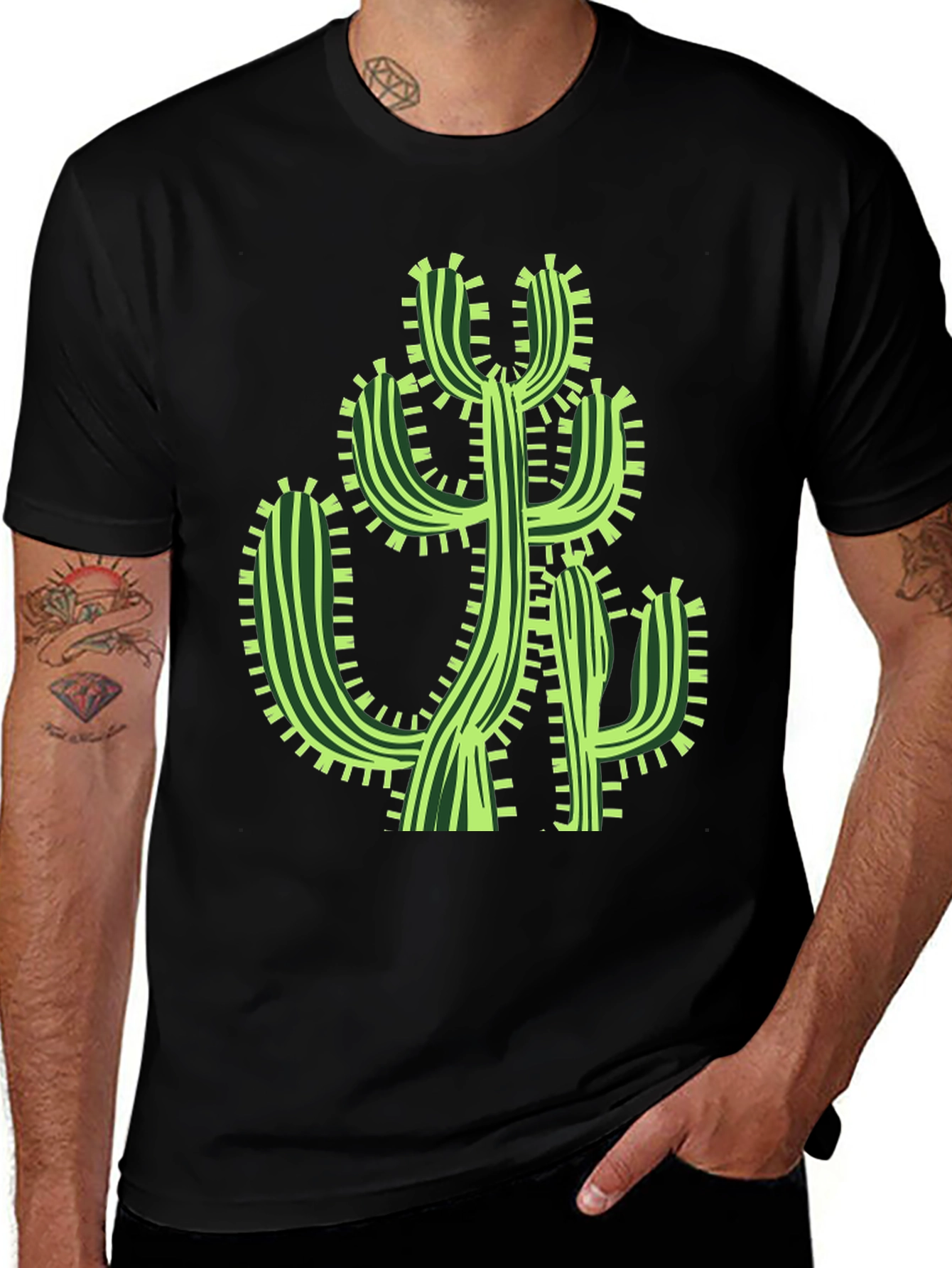 Variant 9 of Cactus Graphic T-Shirt - Desert Style Tee