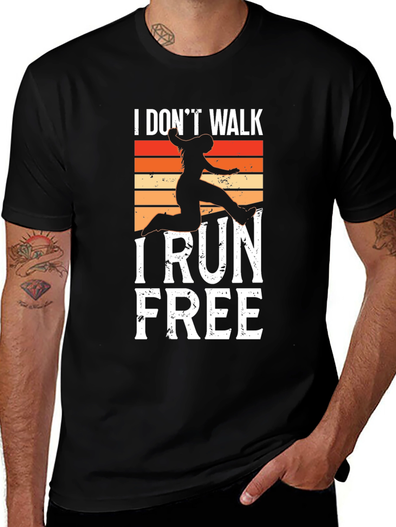 Variant 11 of I Don't Walk, I Run Free Graphic Tee