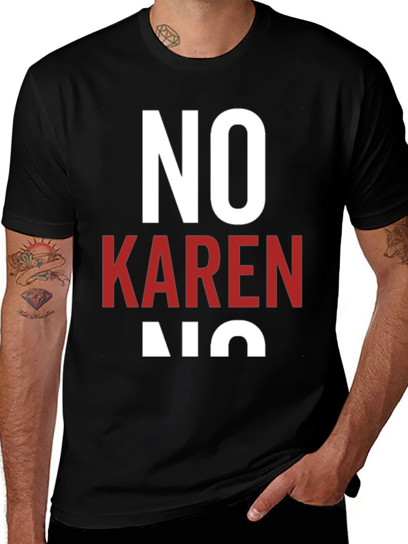 Variant 17 of No Karen T-Shirt - Funny Graphic Tee for Men
