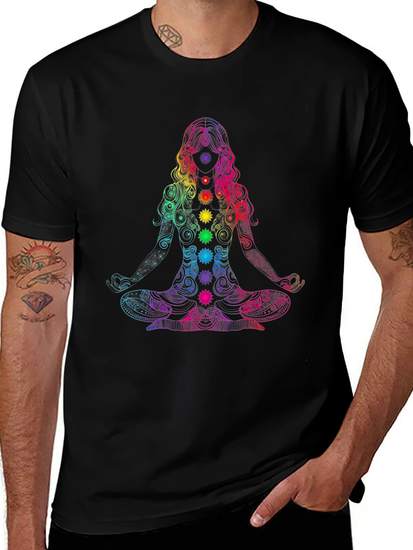 Variant 10 of Chakra Woman Graphic T-Shirt - Meditate in Style