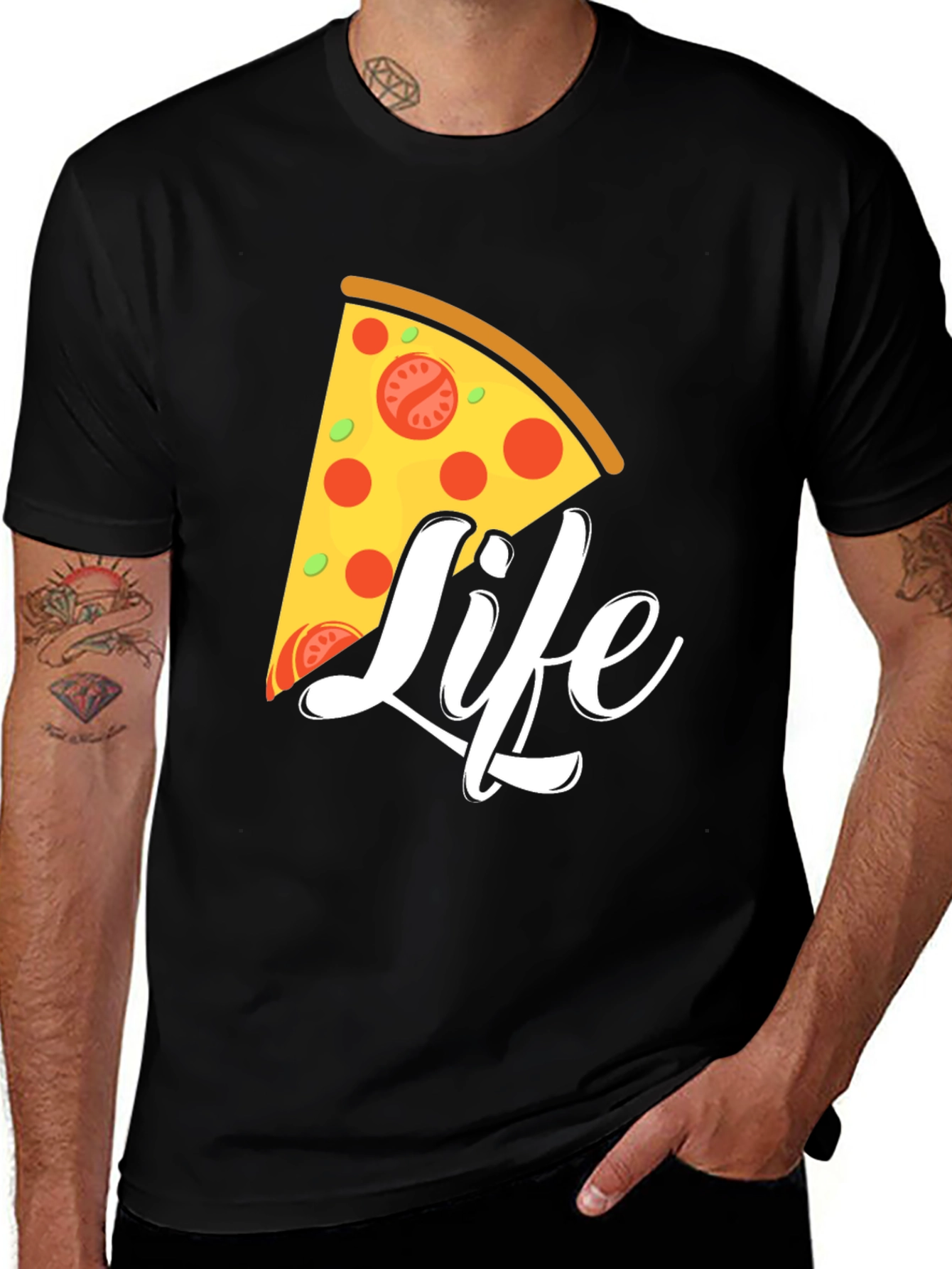 Variant 14 of Pizza Life Graphic Tee - Foodie Fashion