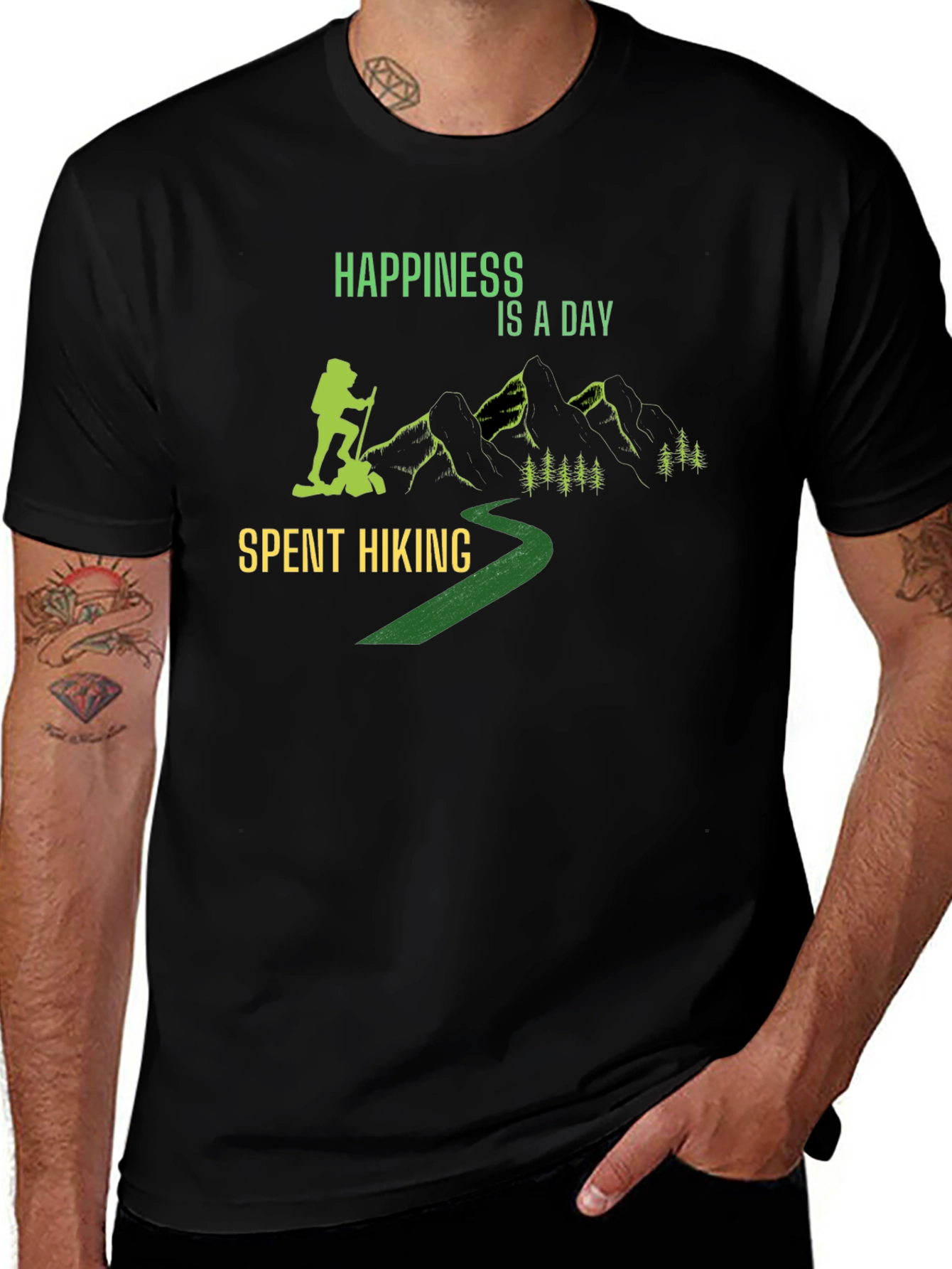Variant 12 of Happiness Hiking T-Shirt - Nature Adventure Tee