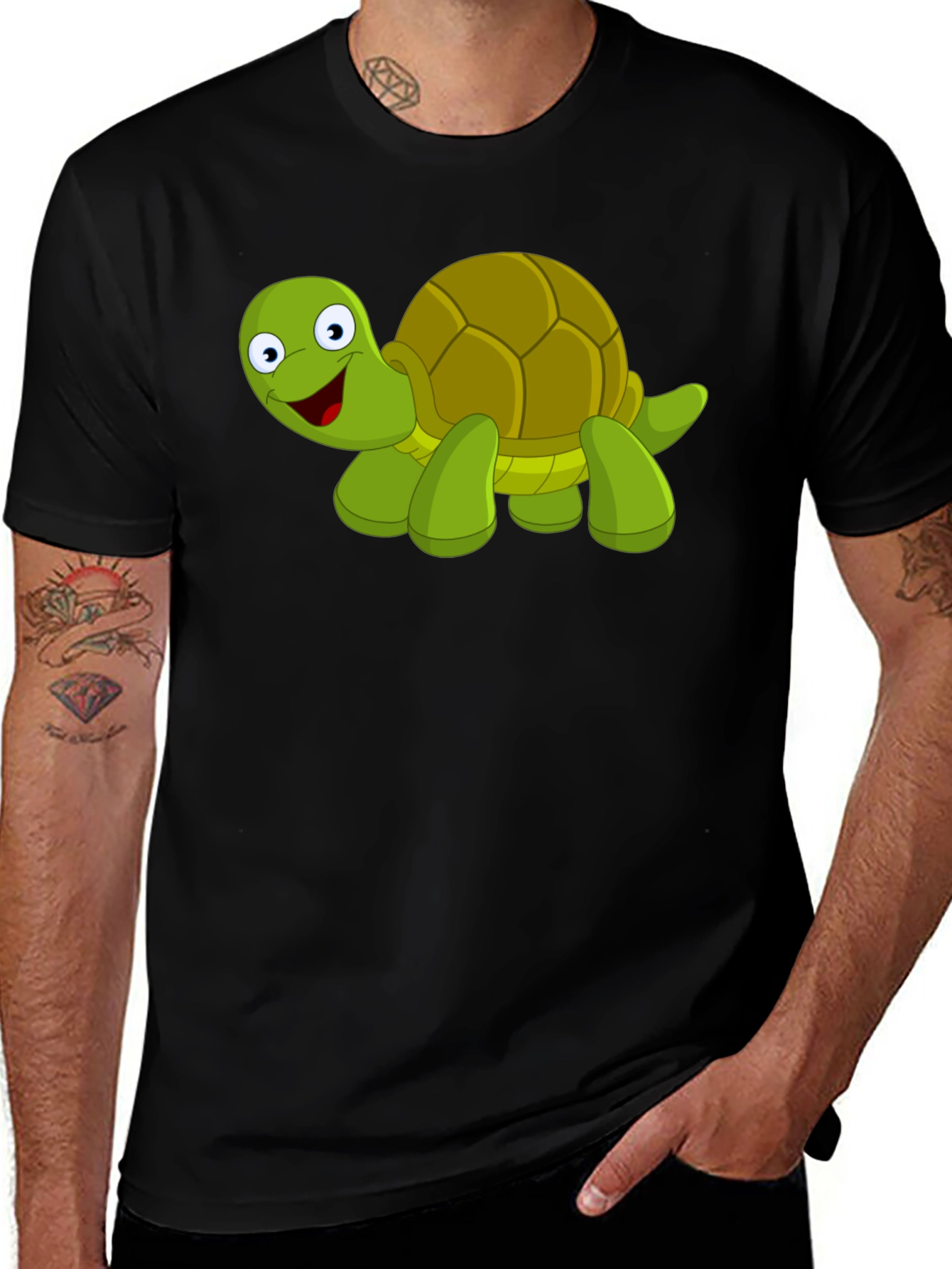Variant 8 of Cartoon Turtle Graphic T-Shirt
