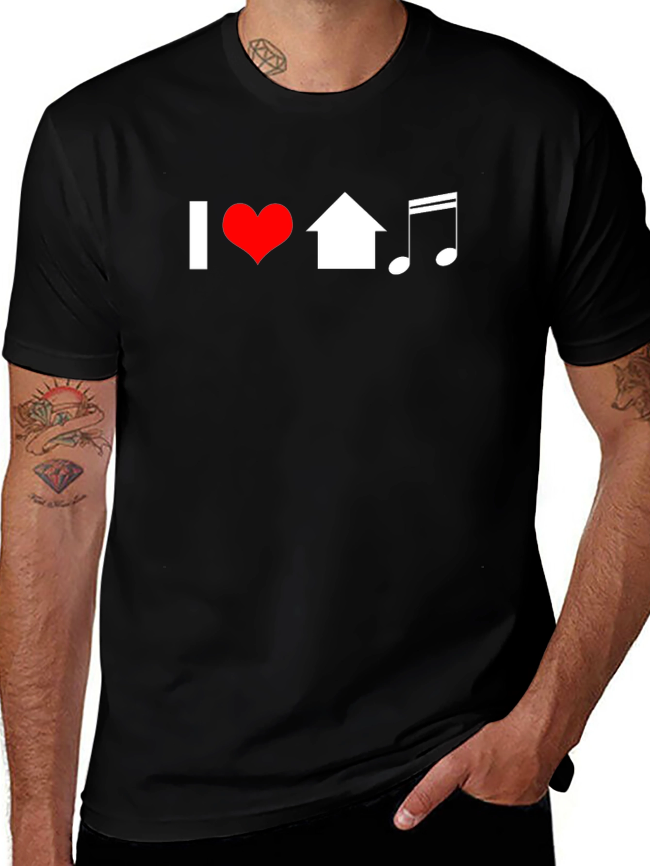 I Love House Music Graphic T-Shirt