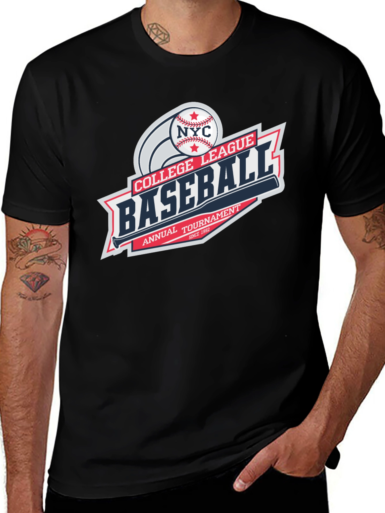 Variant 13 of NYC College League Baseball T-Shirt