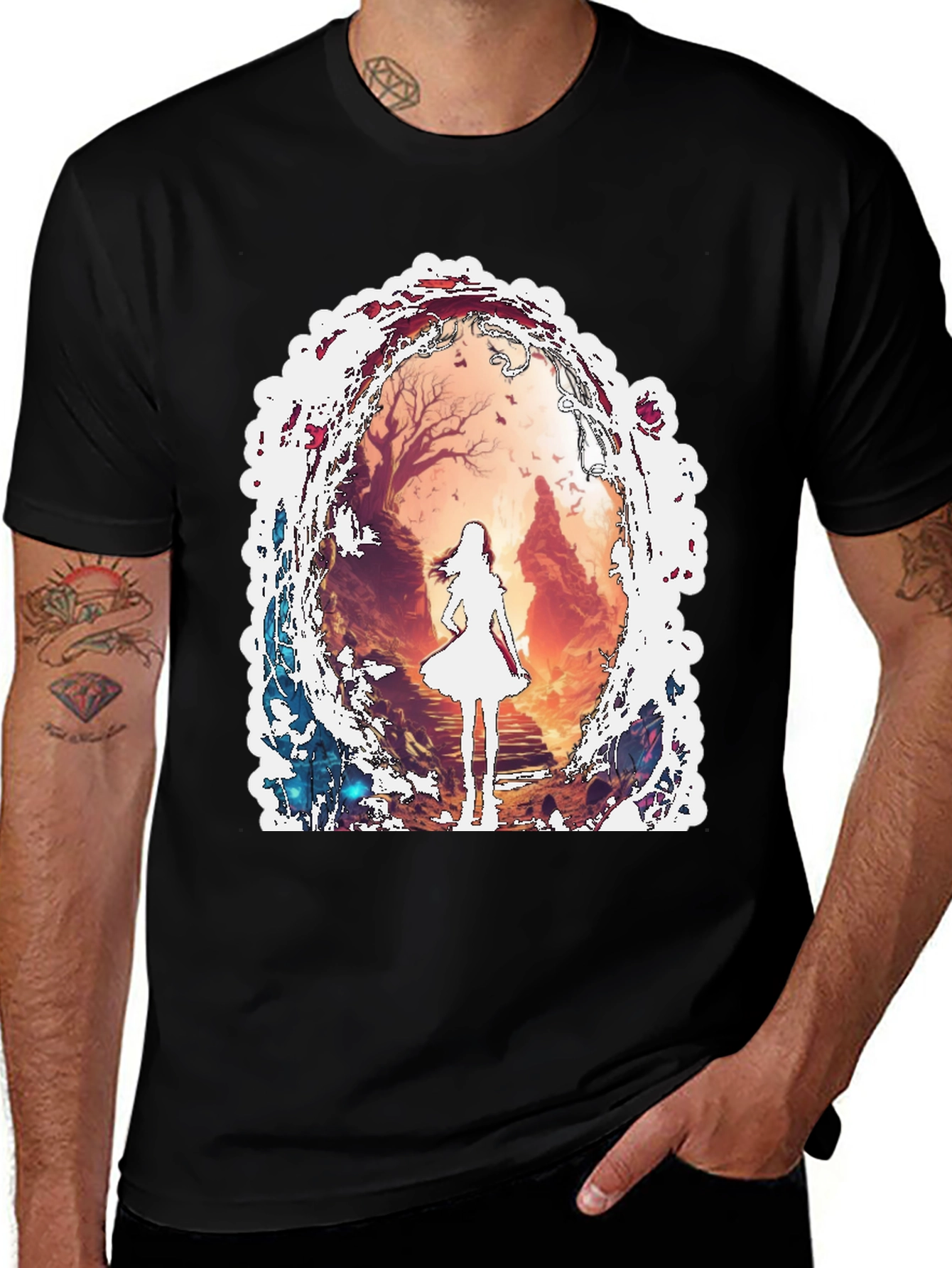 Variant 18 of Fantasy Portal T-Shirt - Unisex Black Tee