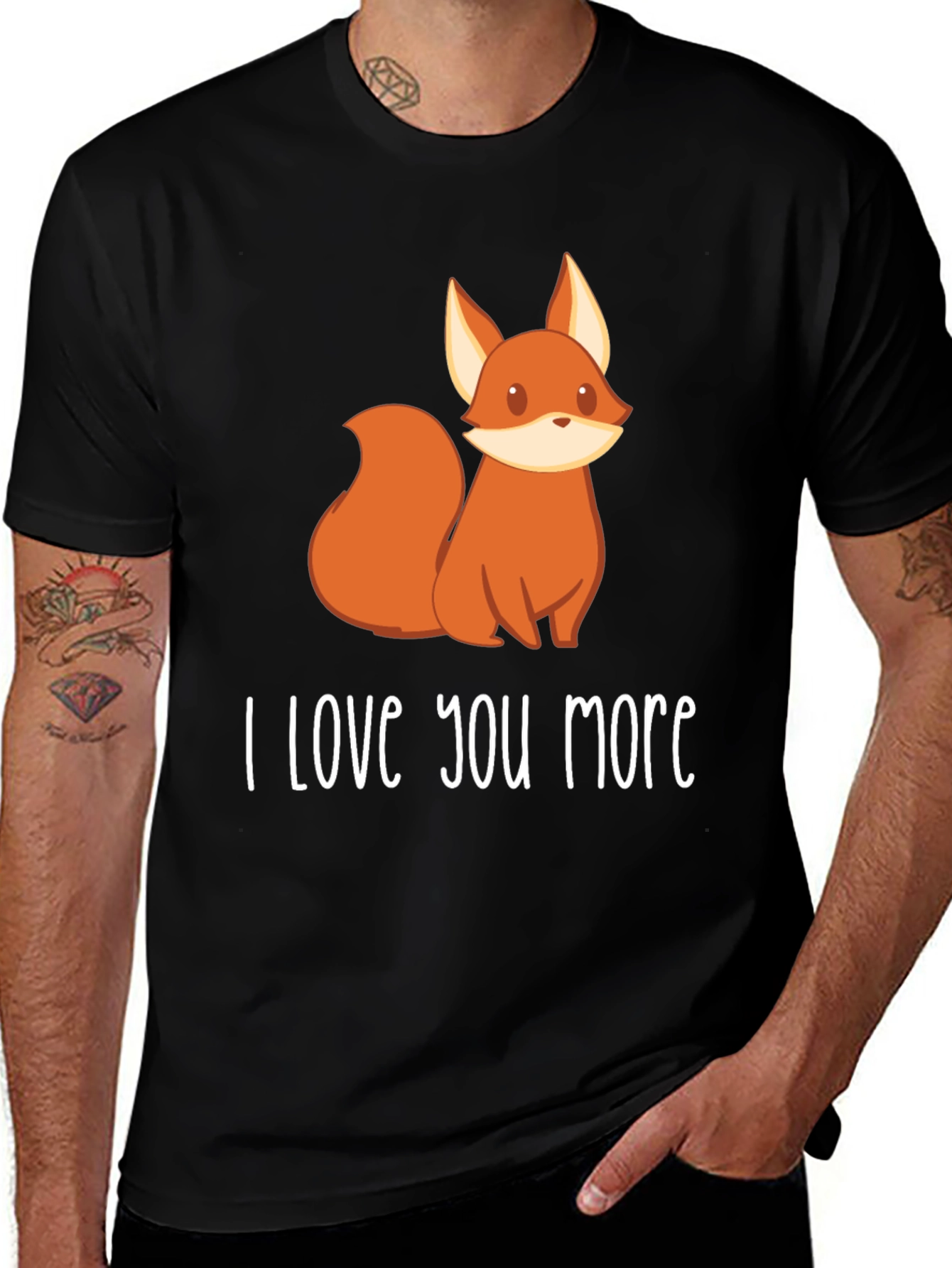 Variant 19 of I Love You More Fox Graphic Tee