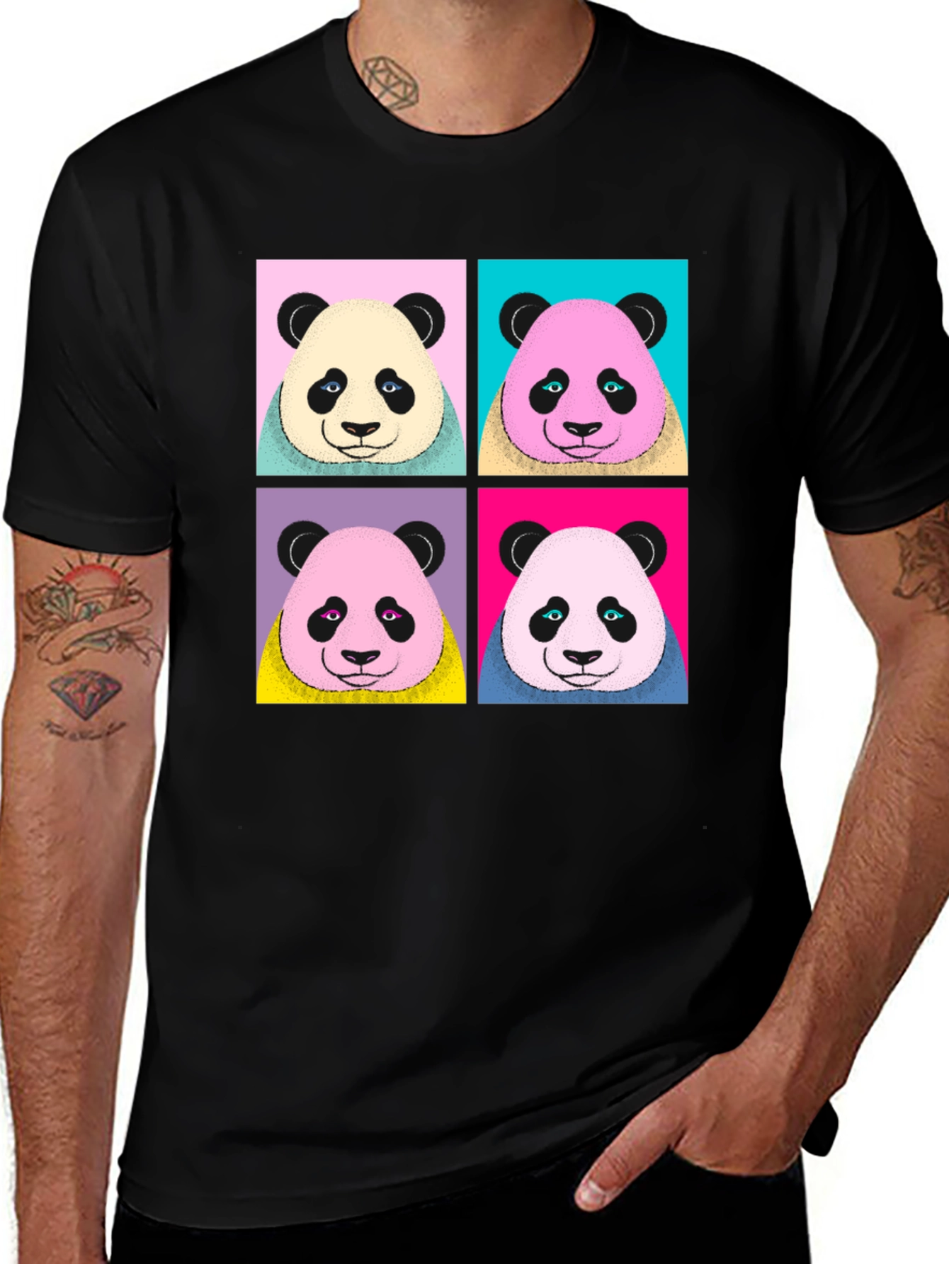 Variant 8 of Pop Art Panda T-Shirt - Unique Graphic Tee