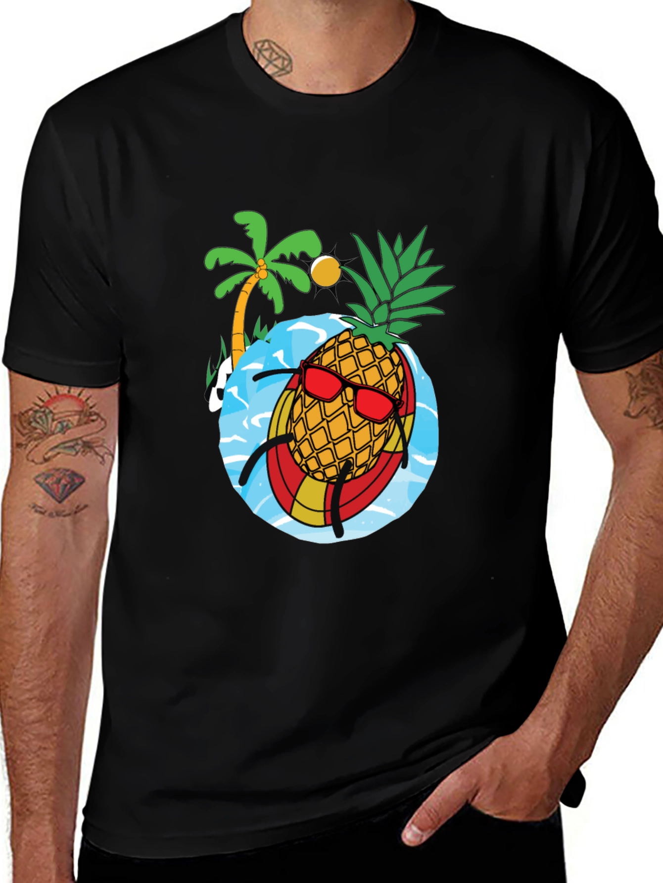Variant 2 of Tropical Pineapple T-Shirt - Summer Vibes