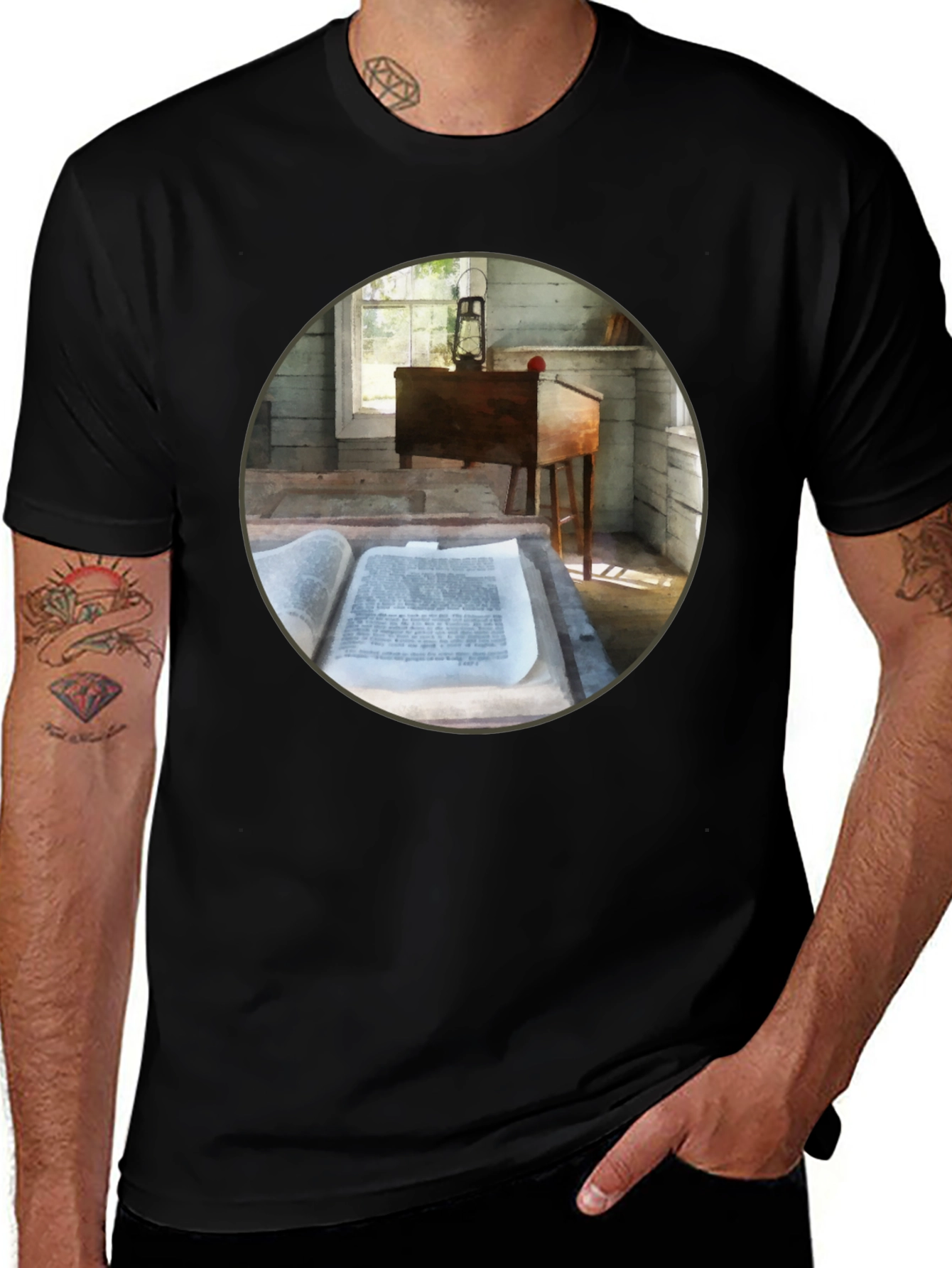 Vintage Open Book T-Shirt