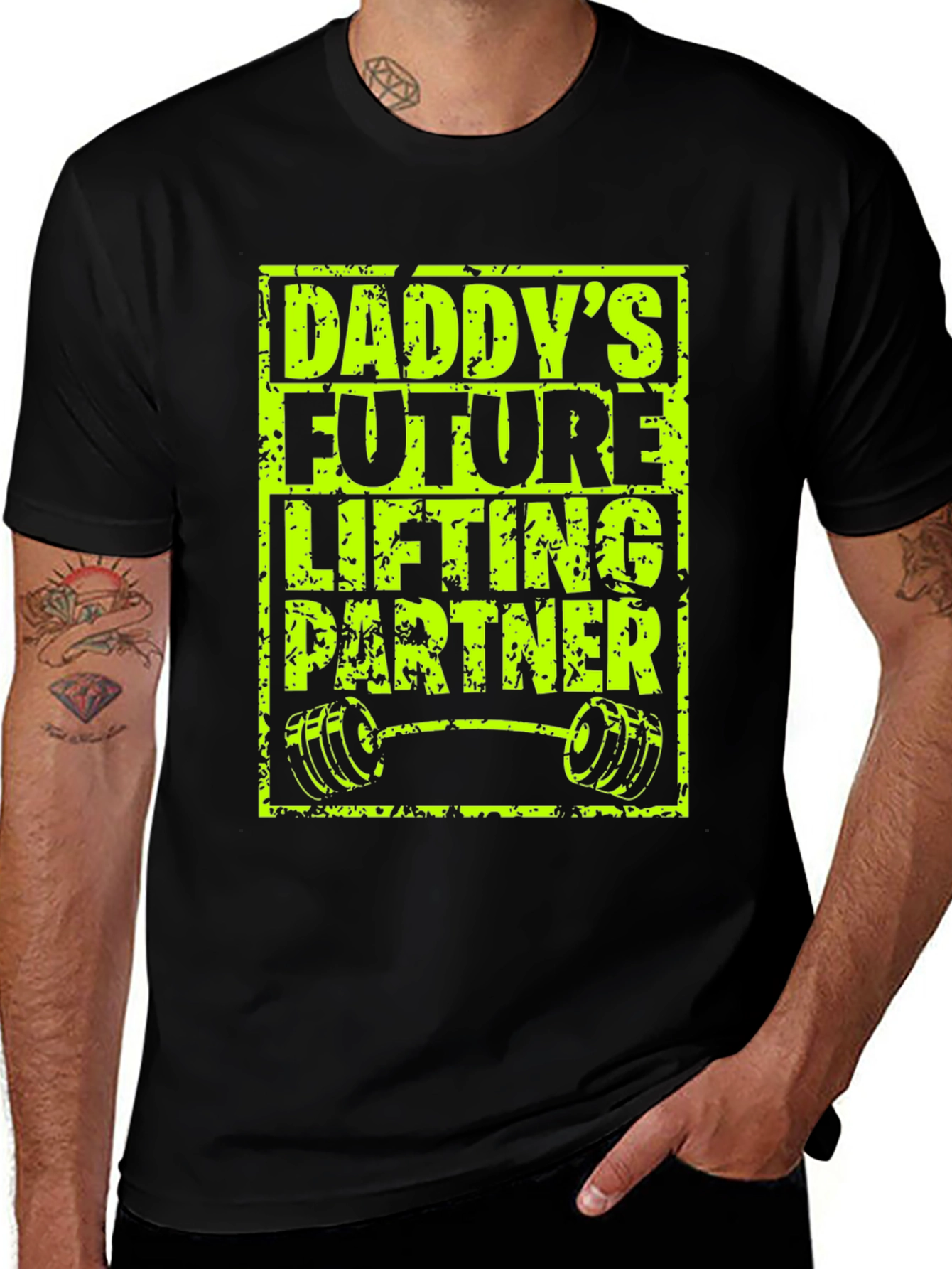 Daddy's Future Lifting Partner Black T-Shirt