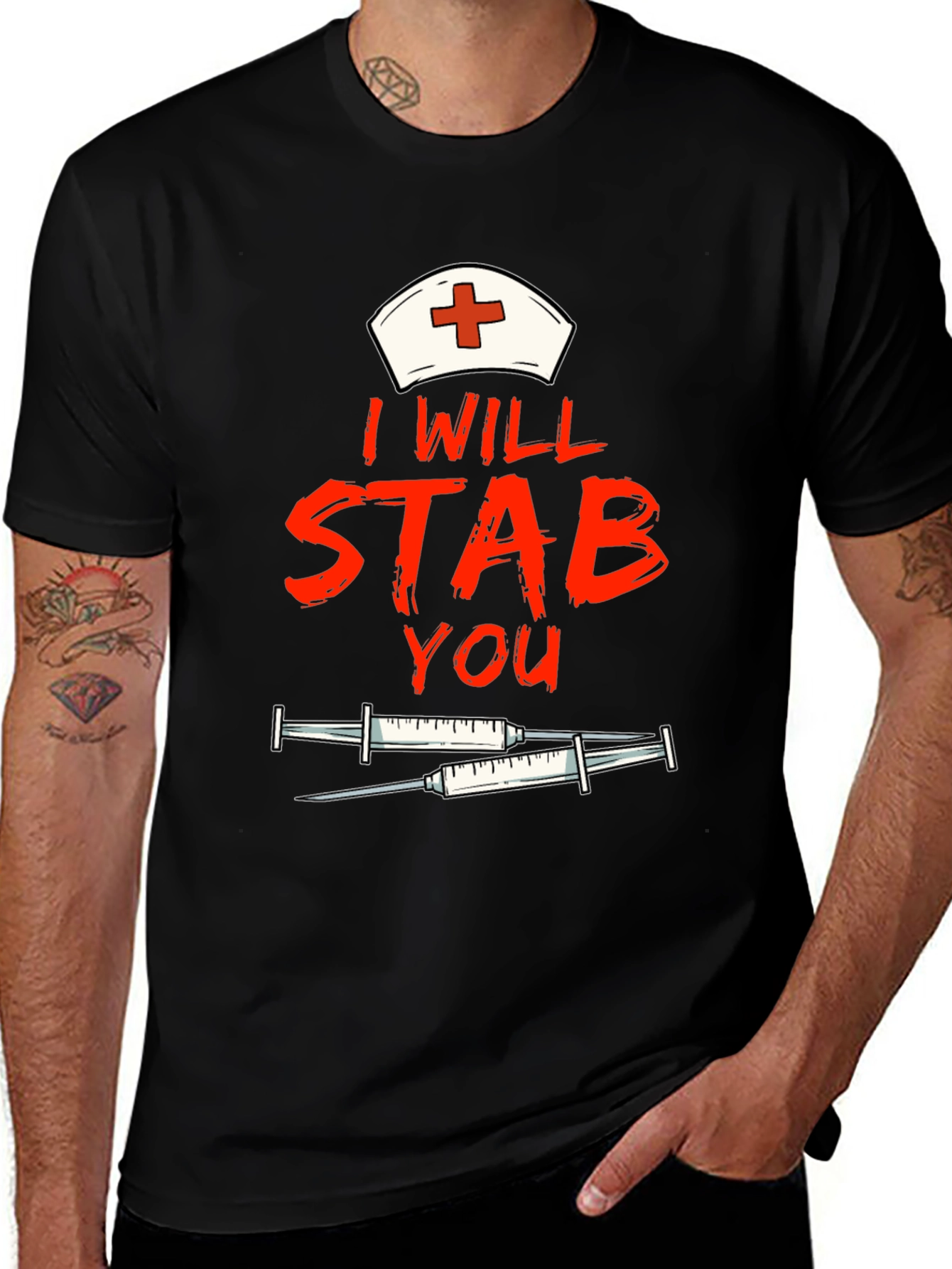 Variant 5 of I Will Stab You Nurse T-Shirt - Funny Nurse Gift
