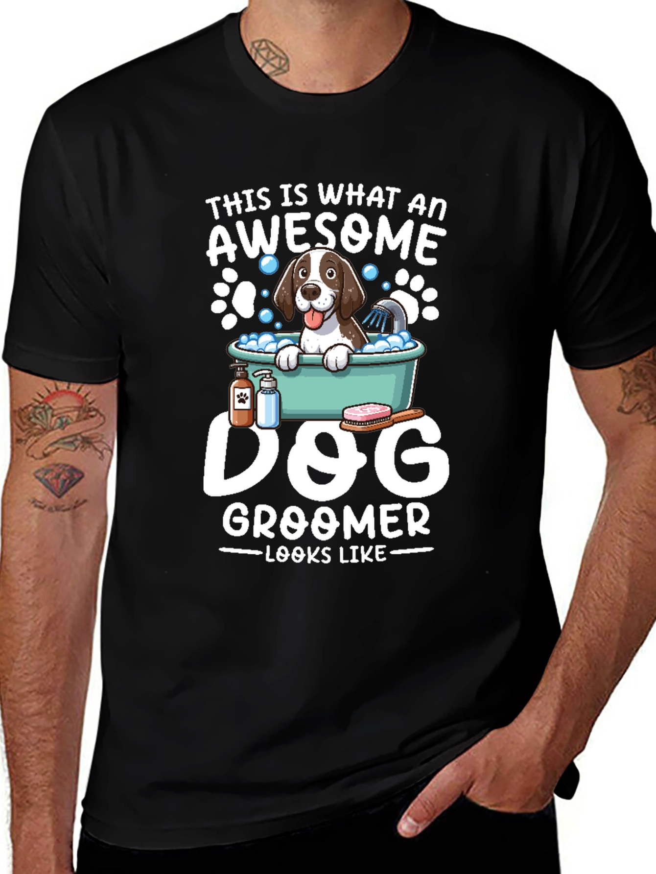Variant 27 of Awesome Dog Groomer T-Shirt