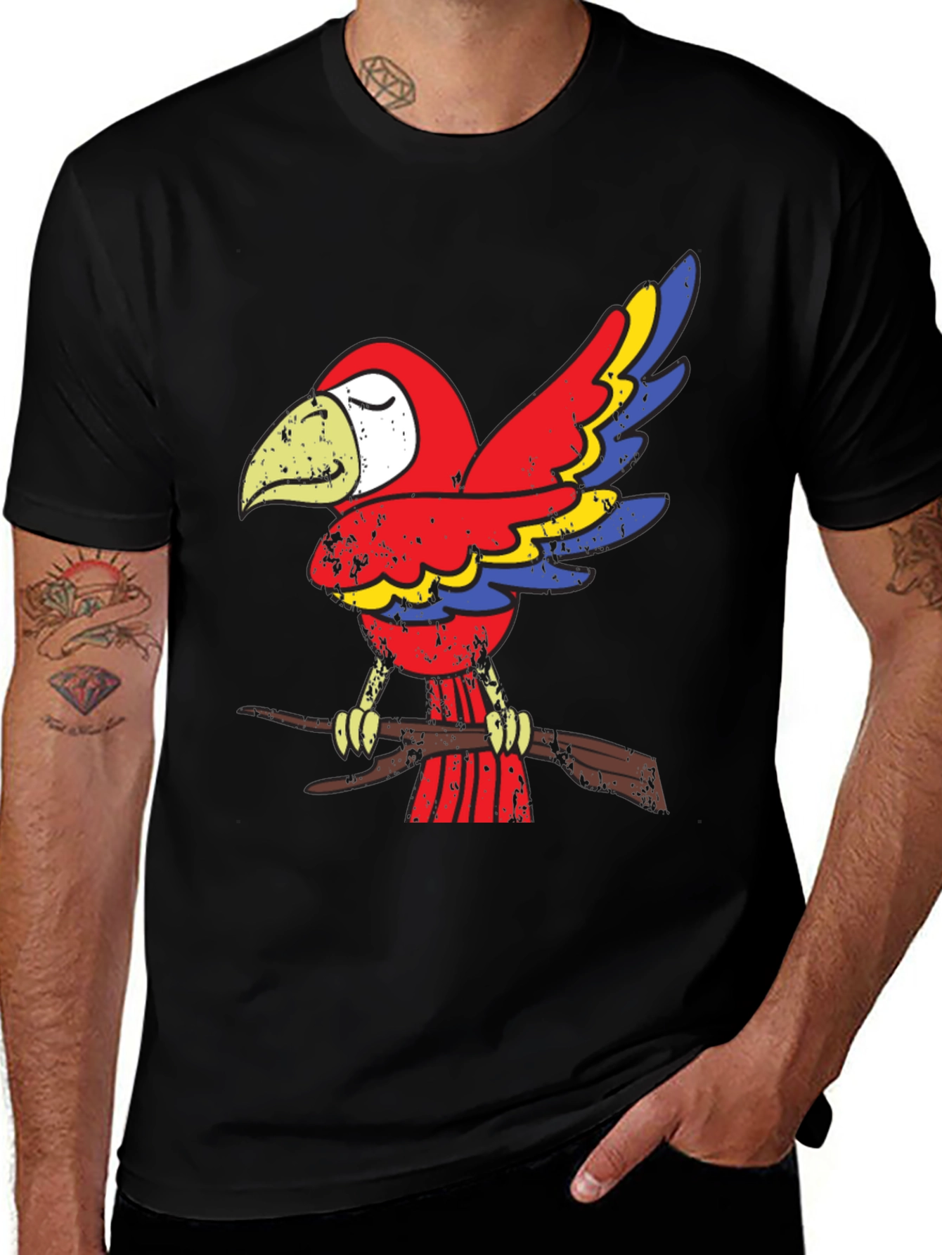Variant 9 of Parrot Graphic T-Shirt - Quirky Bird Tee