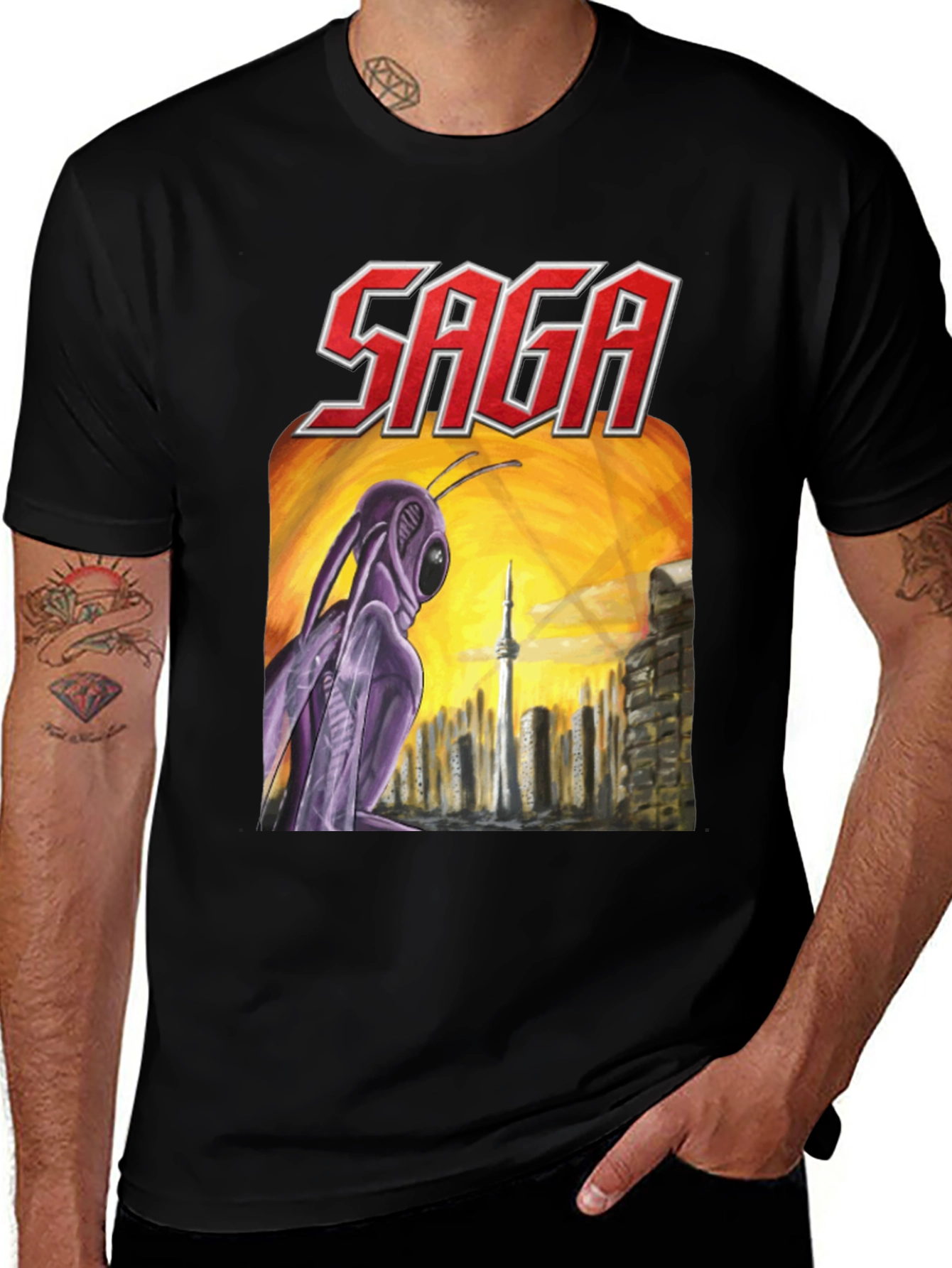 Saga Worlds Apart Album Cover T-Shirt