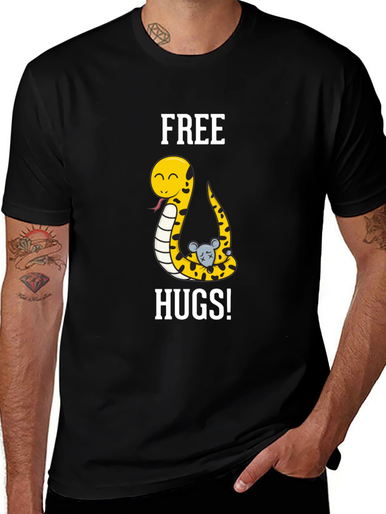 Variant 28 of Free Hugs Snake T-Shirt