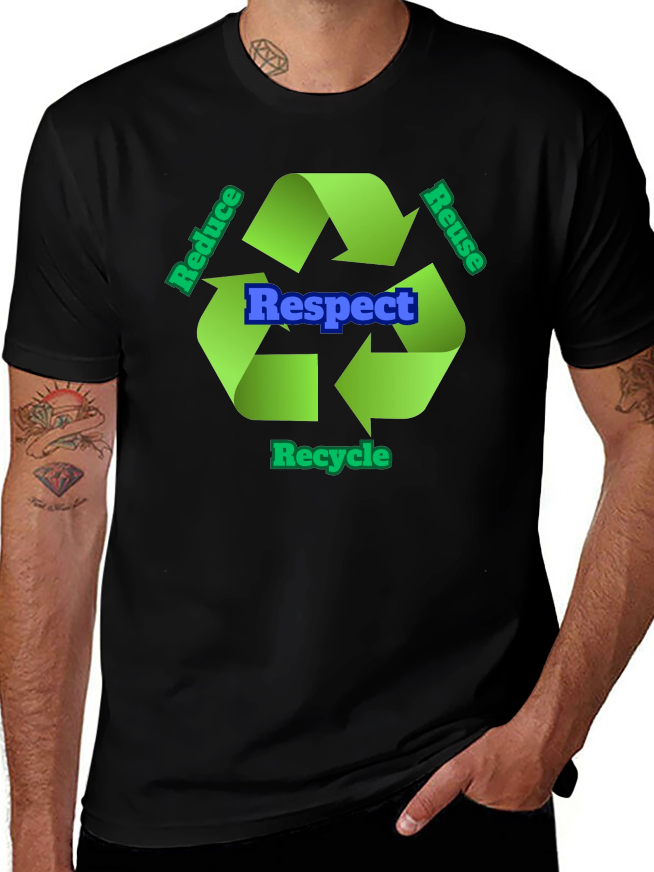 Respect Recycle T-Shirt - Eco-Friendly Design