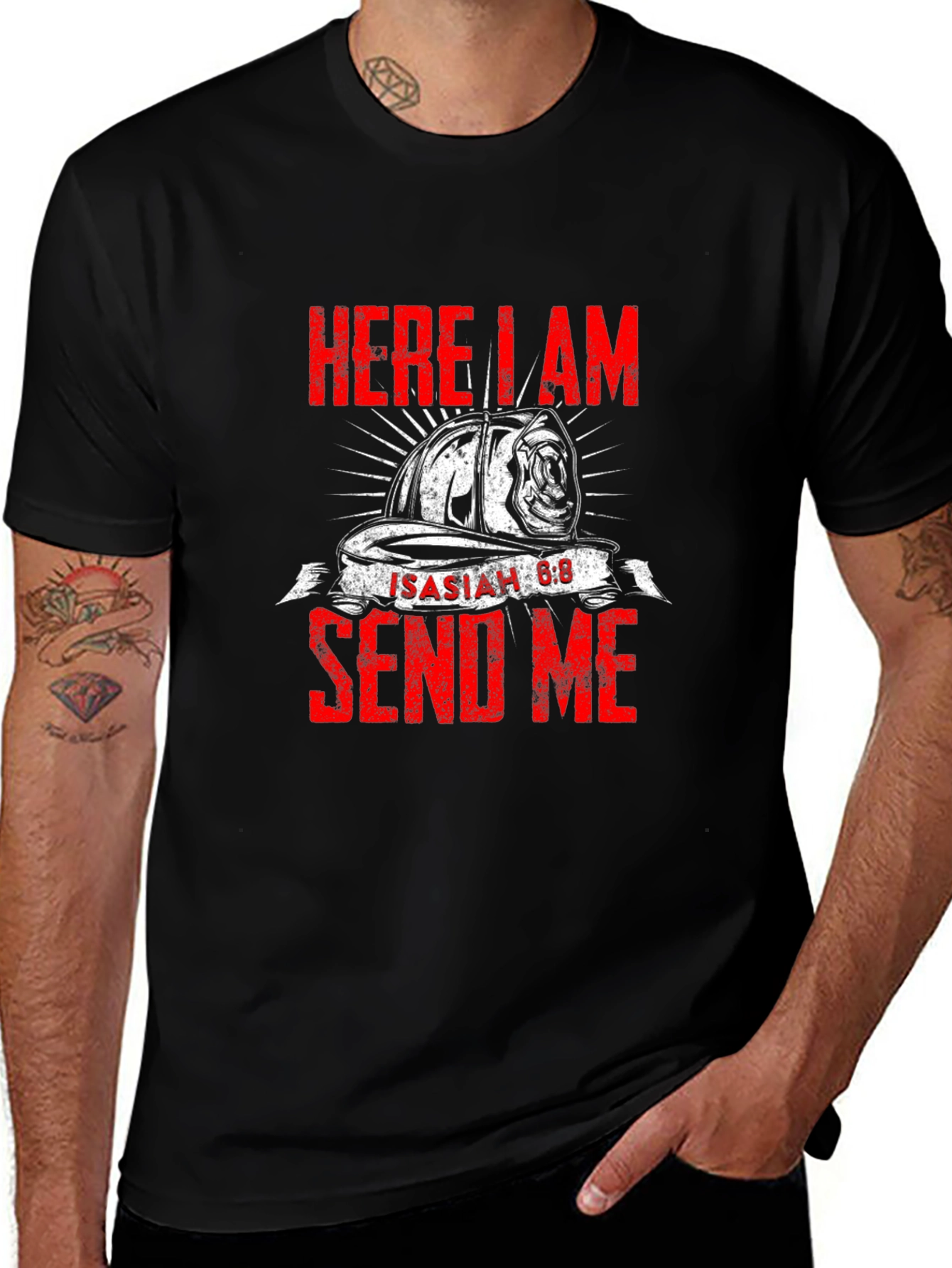 Variant 12 of Here I Am Send Me Firefighter T-Shirt