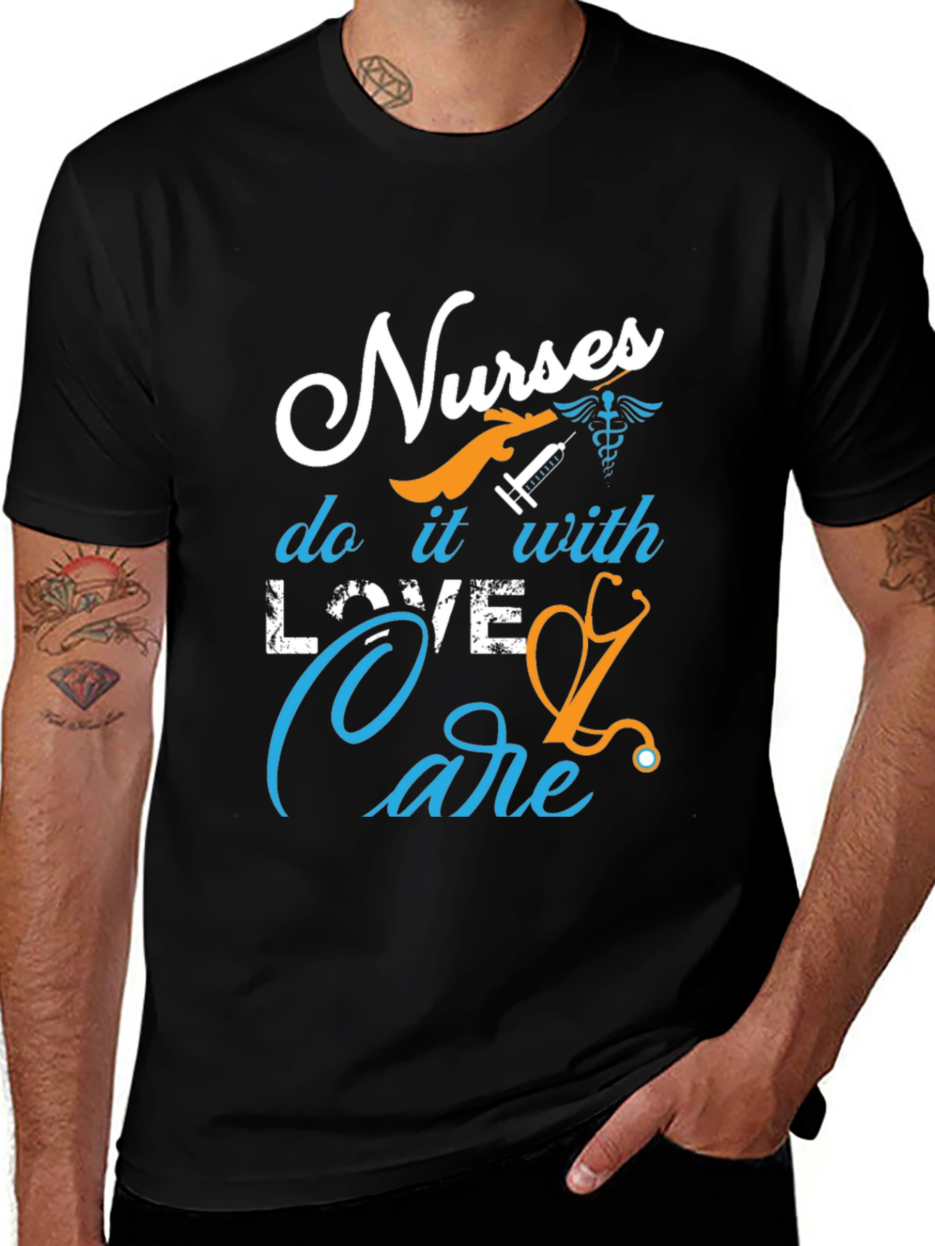 Variant 26 of Nurses Love & Care T-Shirt - Medical Professional Apparel