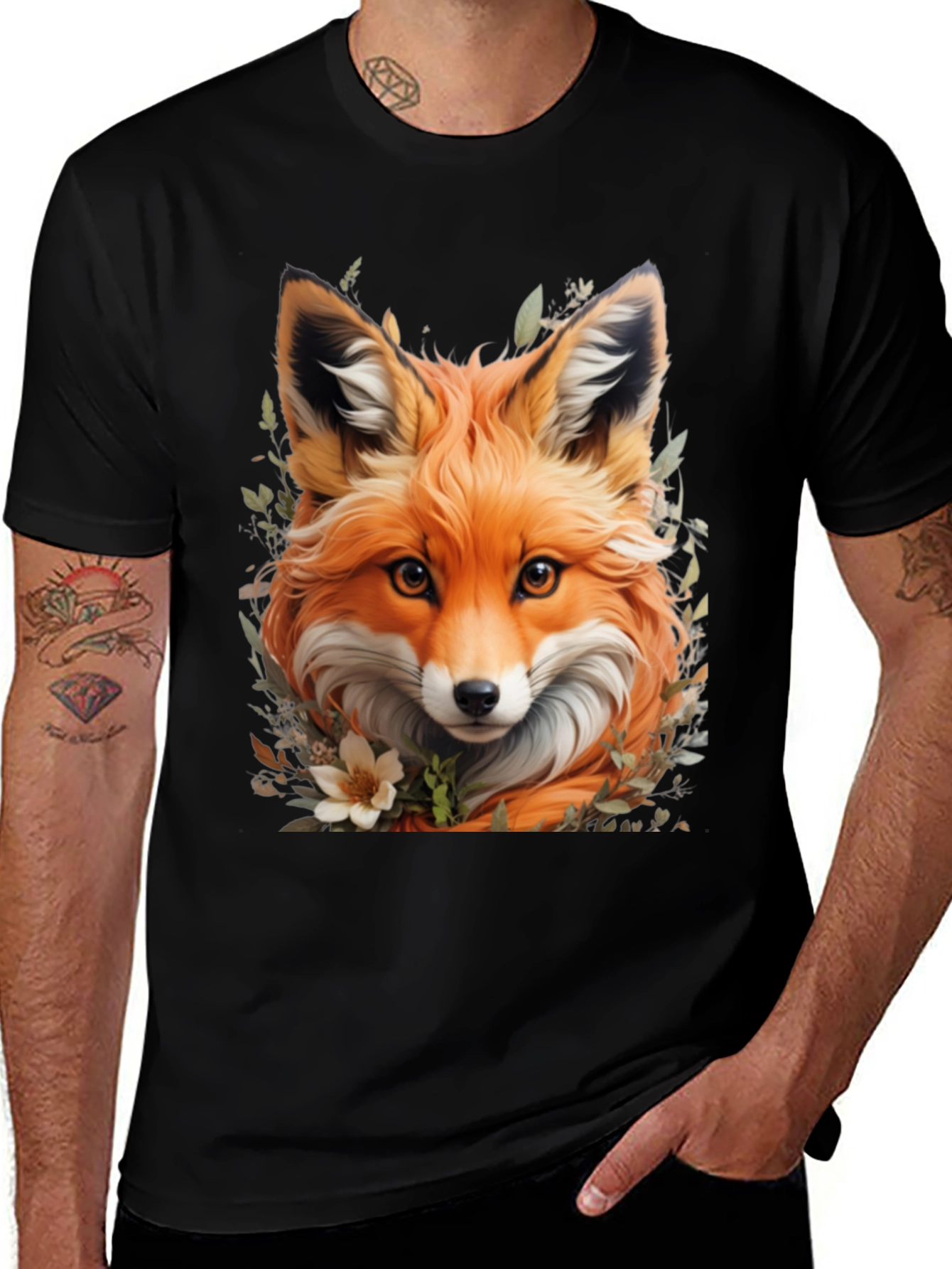 Variant 2 of Fox Graphic Tee - Stylish Animal Print Shirt