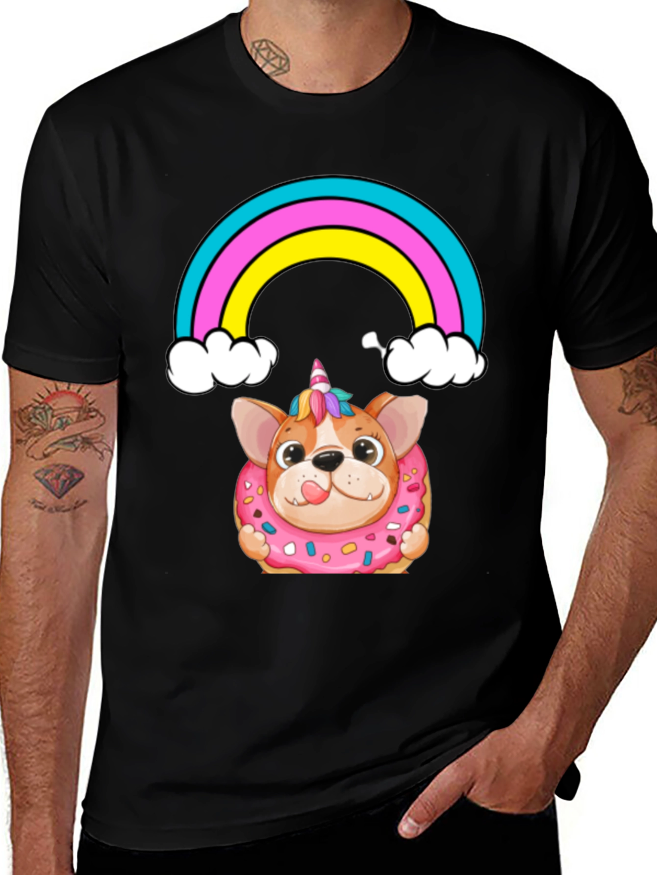 Variant 29 of Unicorn Dog Donut Rainbow T-Shirt