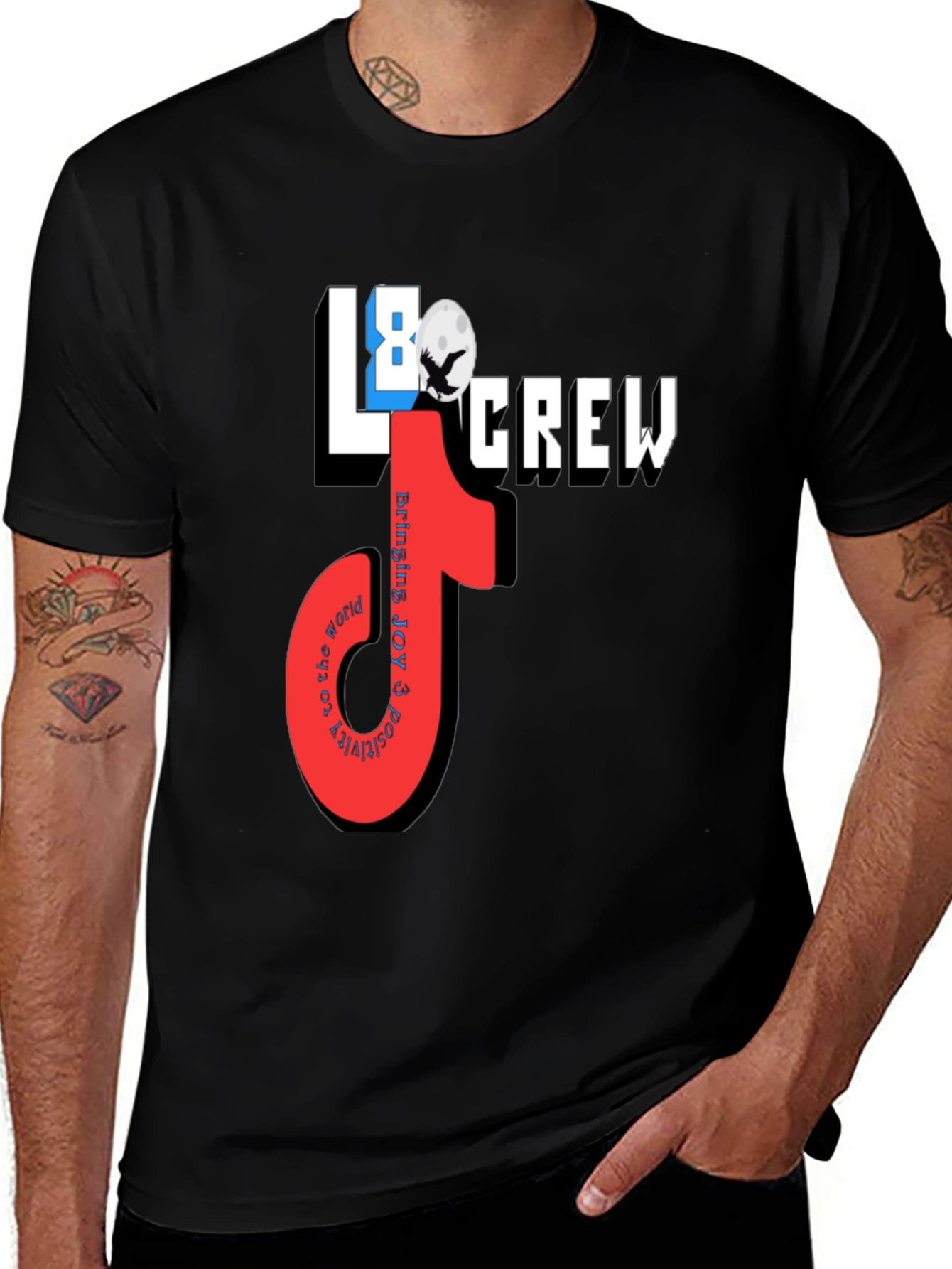 Variant 24 of Trendy Black LB Crew T-Shirt