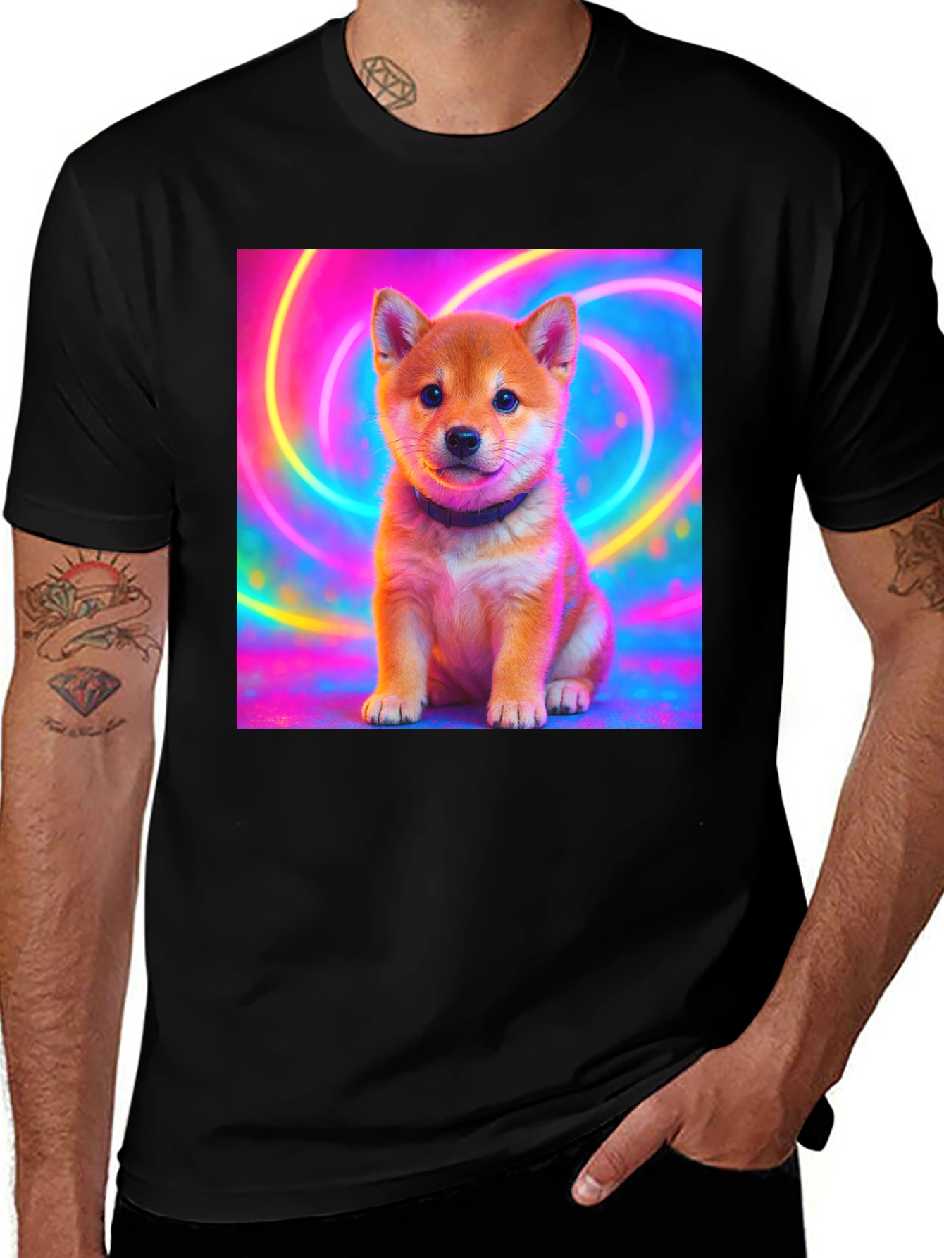 Variant 2 of Vaporwave Shiba Inu T-Shirt