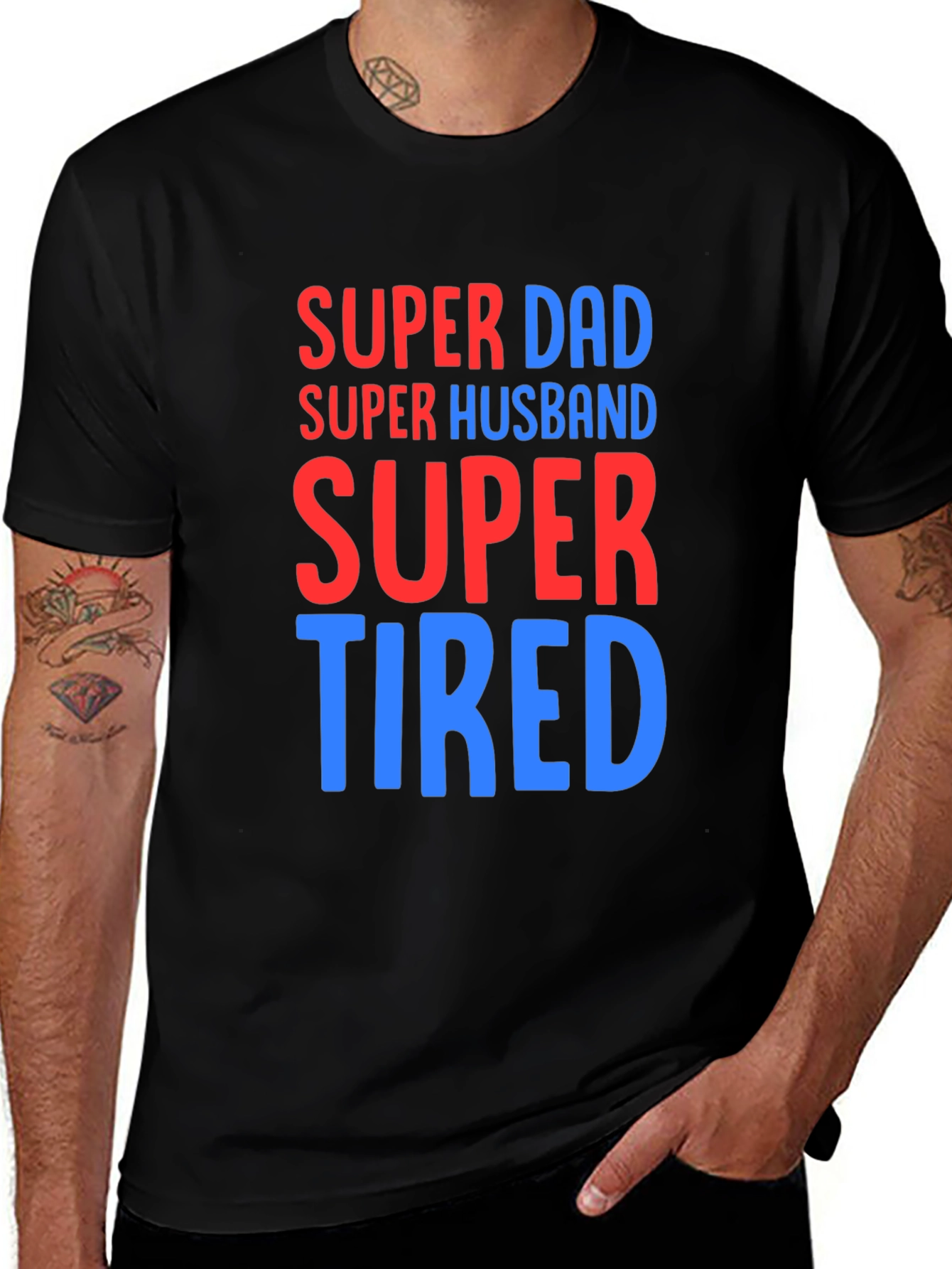Super Dad Husband Tired T-Shirt