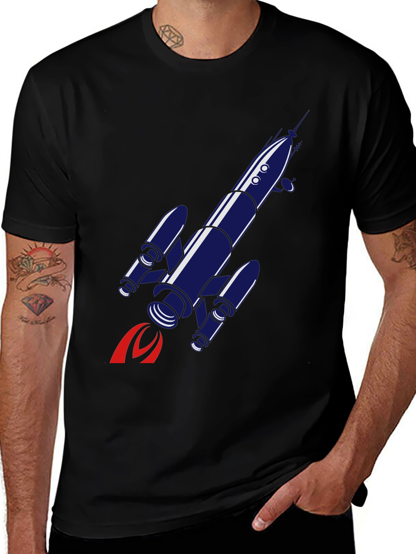 Variant 3 of Rocket Graphic T-Shirt - Space Adventure Tee