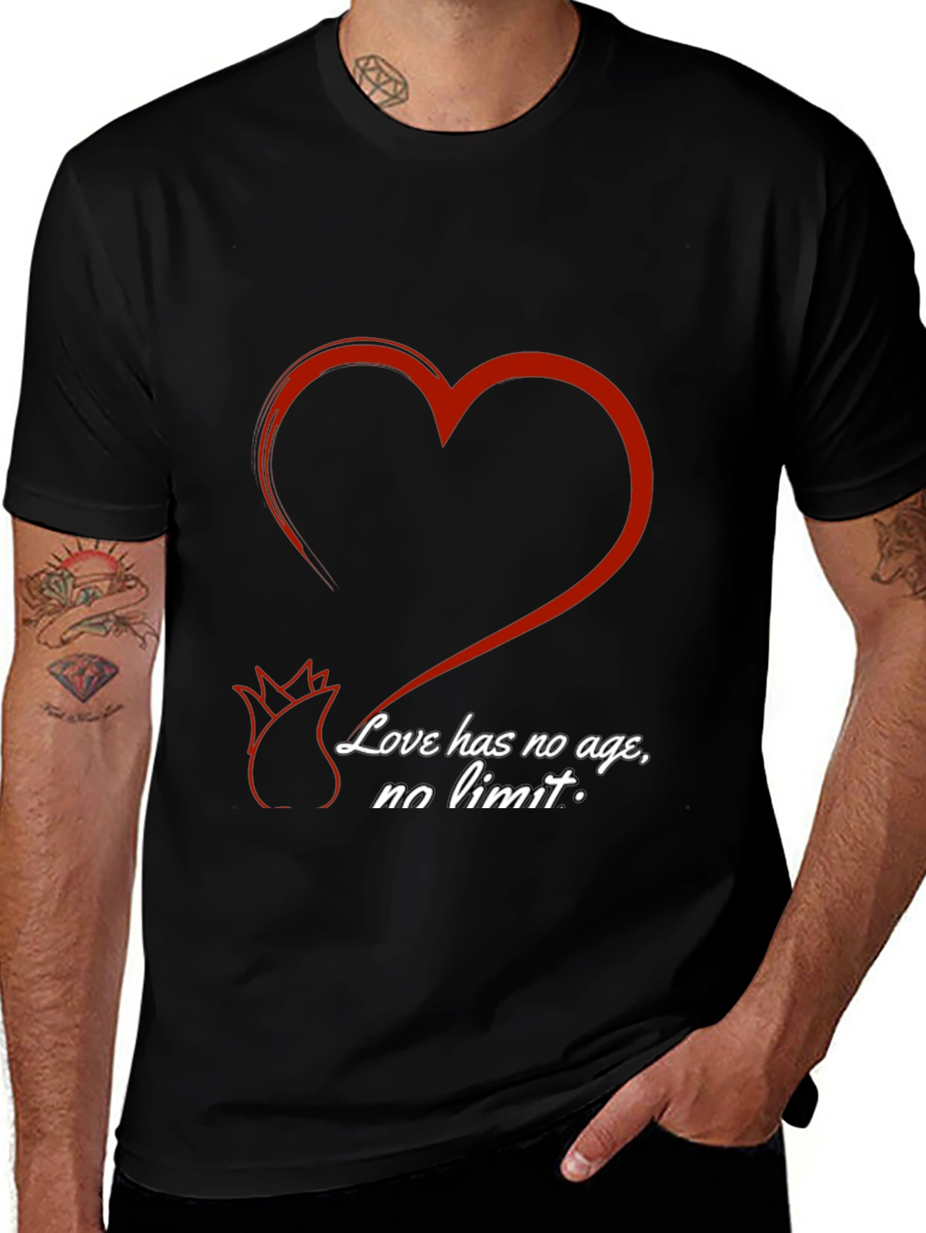 Variant 8 of Love Has No Age T-Shirt - Romantic Valentine's Day Tee