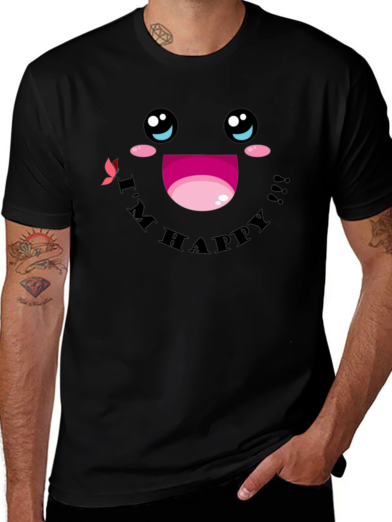 Variant 14 of I'm Happy Graphic T-Shirt - Cute Kawaii Style