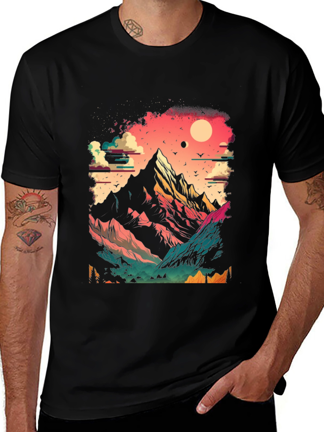 Variant 18 of Mountain Graphic Tee - Stylish Adventure Shirt