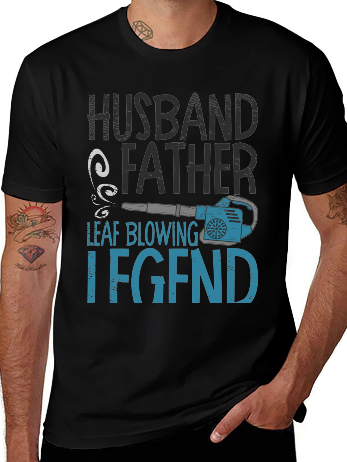 Husband Father Leaf Blowing Legend T-Shirt