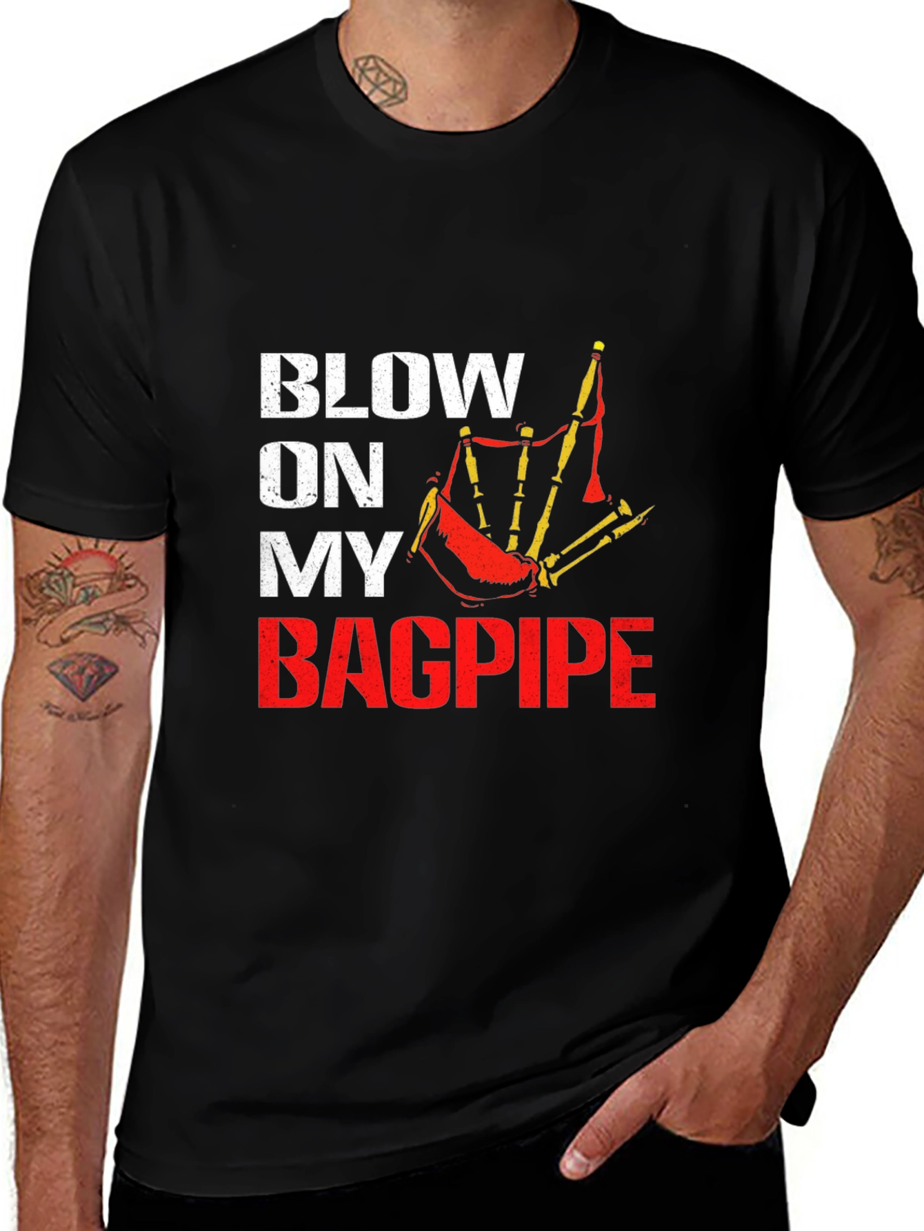 Blow On My Bagpipe T-Shirt - Scottish Pride