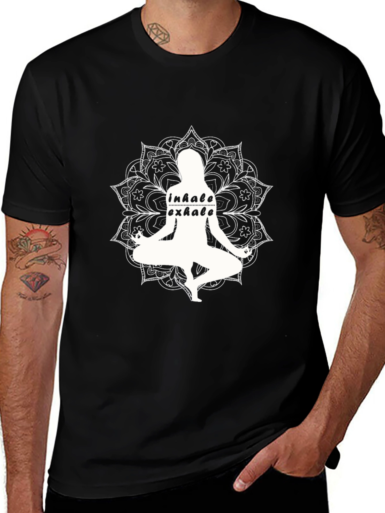 Variant 6 of Inhale Exhale Yoga Meditation T-Shirt