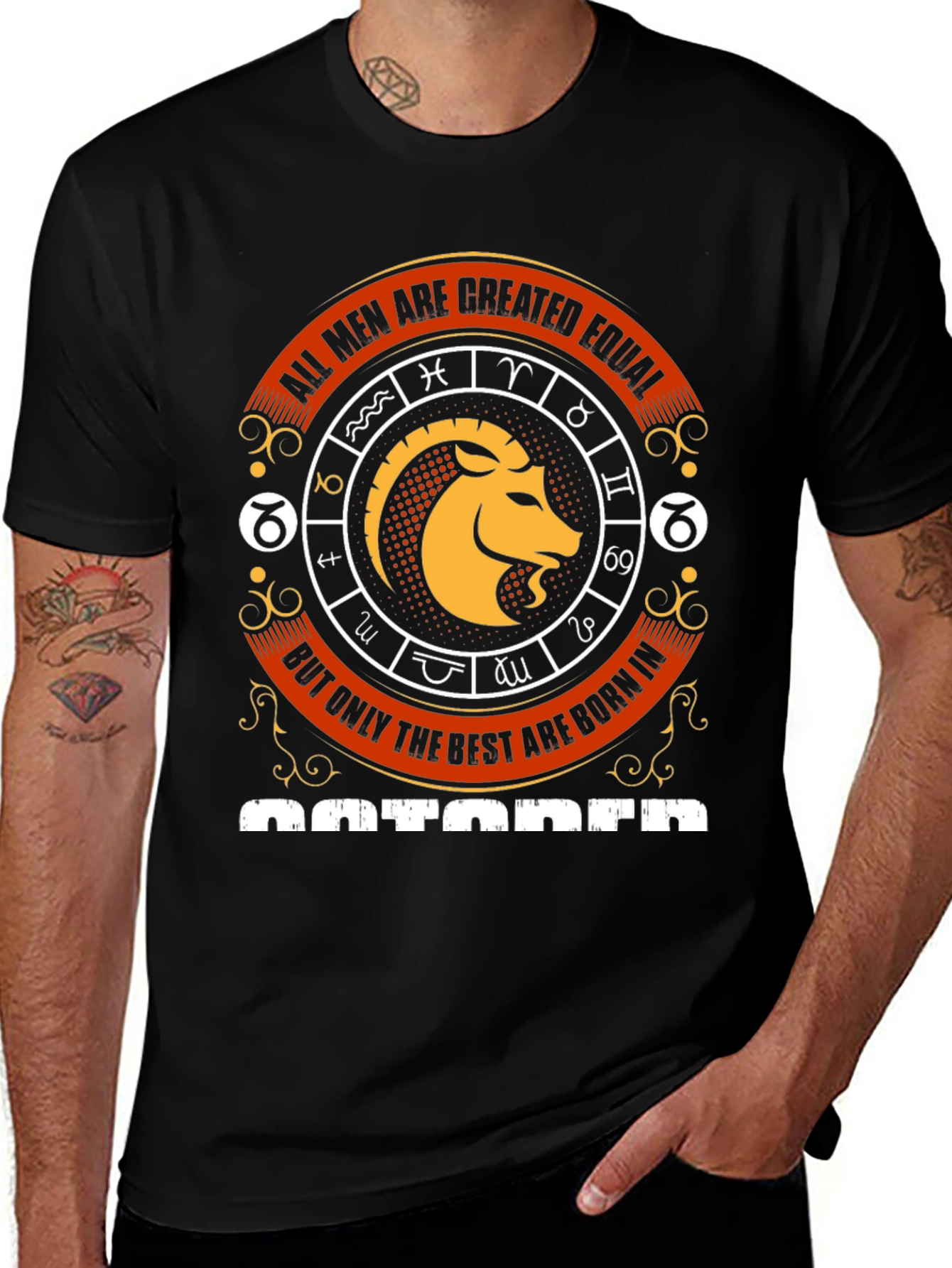 October Birthday Zodiac Aries T-Shirt