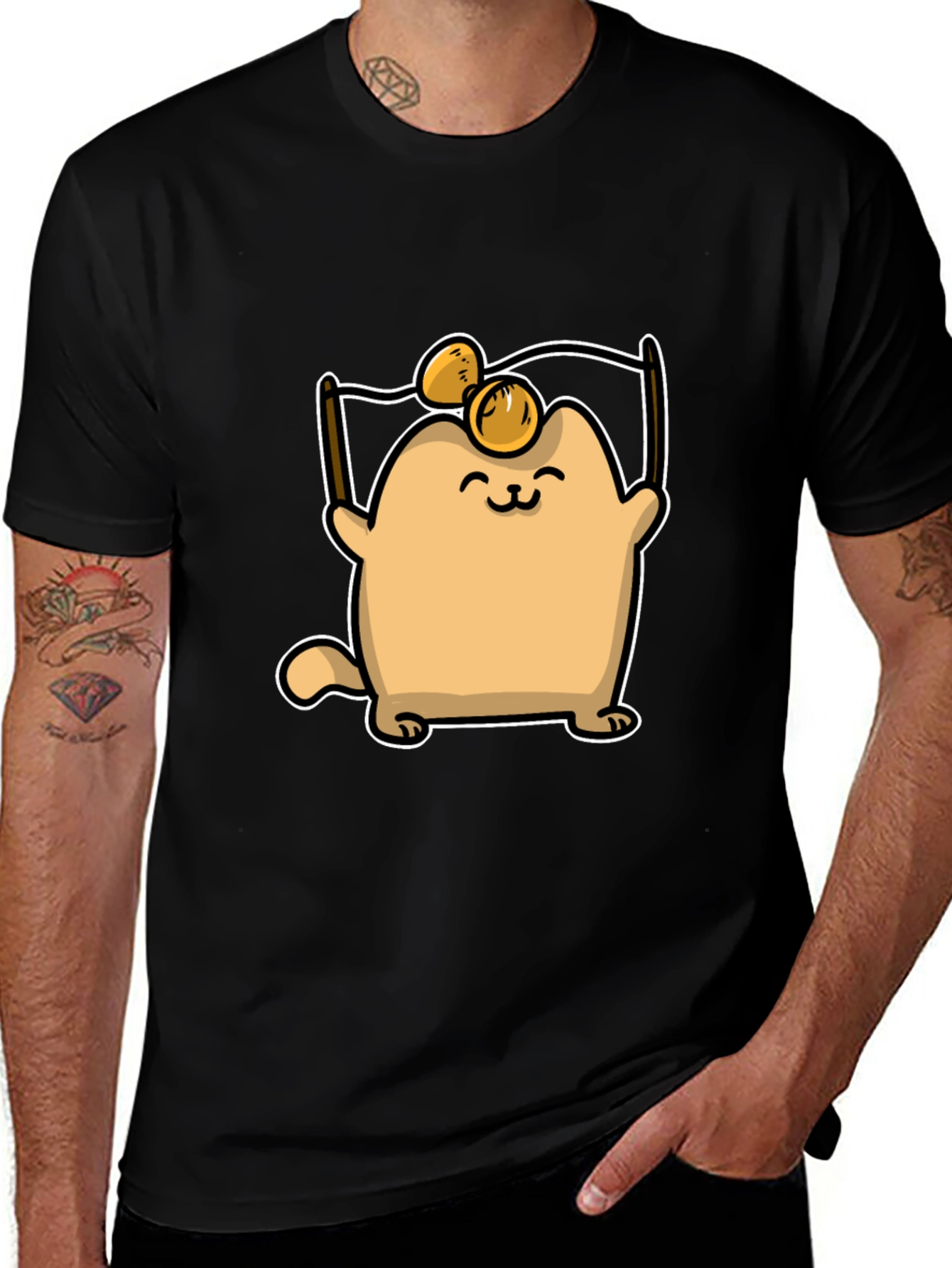 Variant 25 of Cute Cat T-Shirt - Cartoon Design