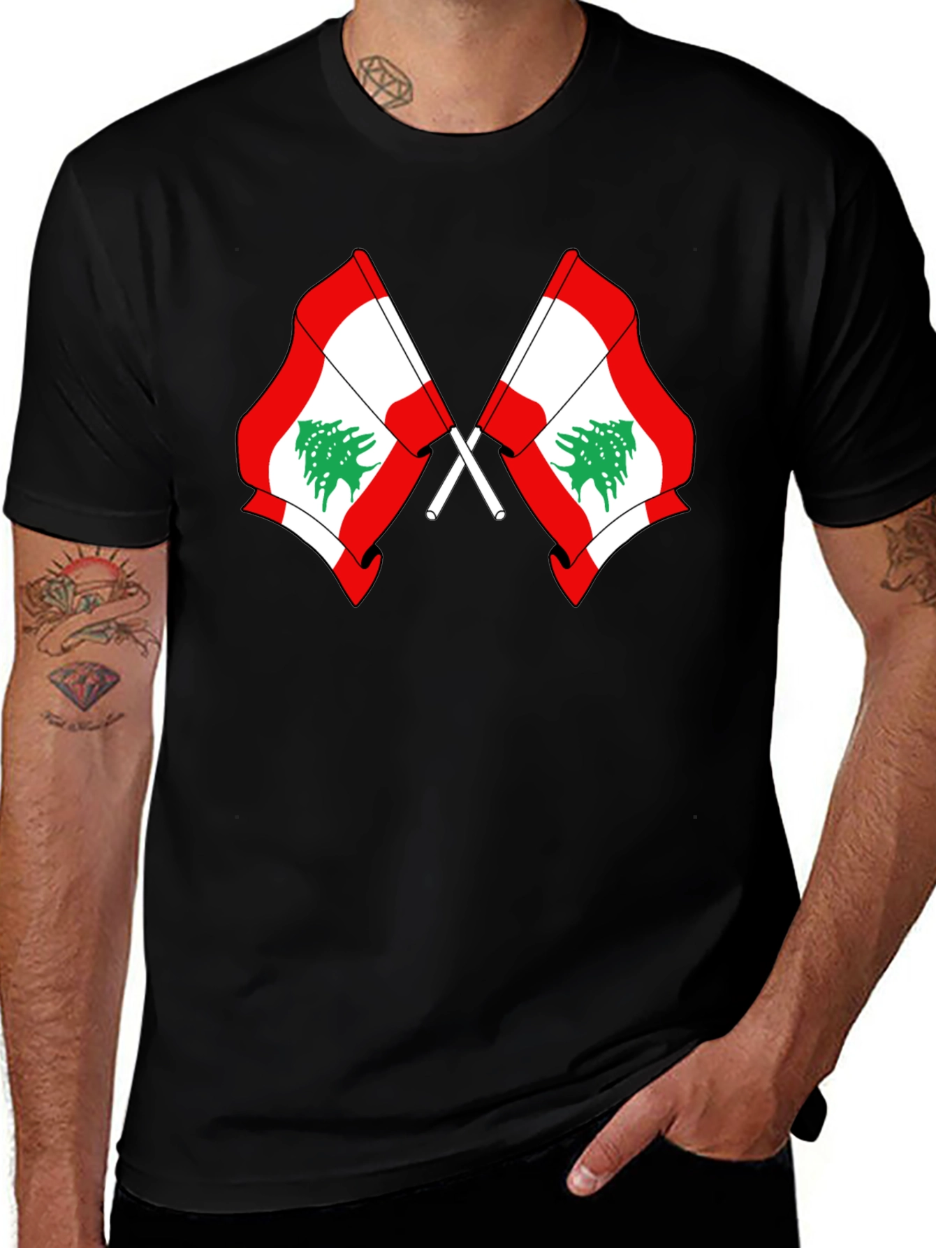 Lebanon Flag T-Shirt - Patriotic Design