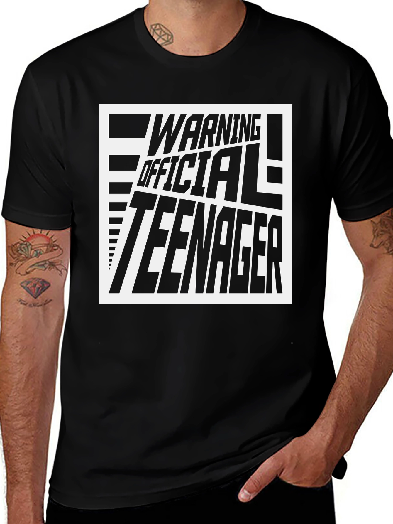 Official Teenager Black Graphic T-Shirt