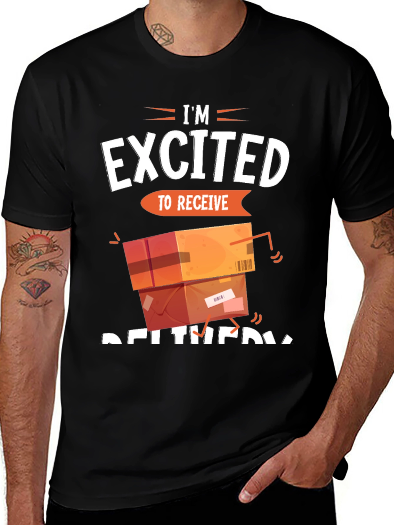 Variant 2 of Excited Delivery T-Shirt - Funny Postal Worker Tee