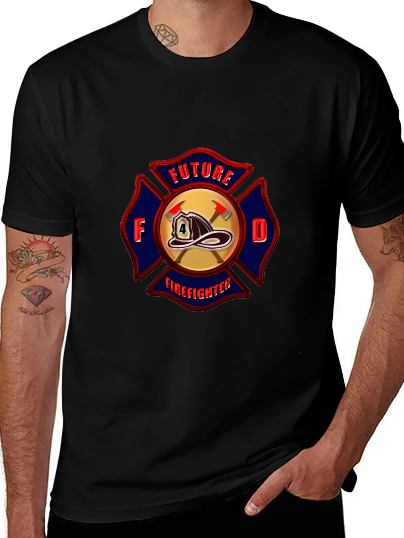 Variant 5 of Future Firefighter T-Shirt Maltese Cross Design