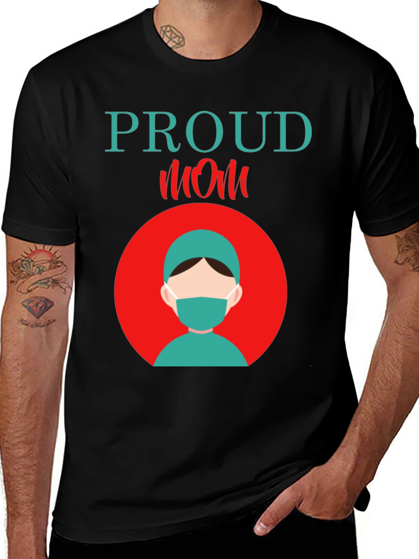 Variant 12 of Proud Mom Nurse Graphic T-Shirt