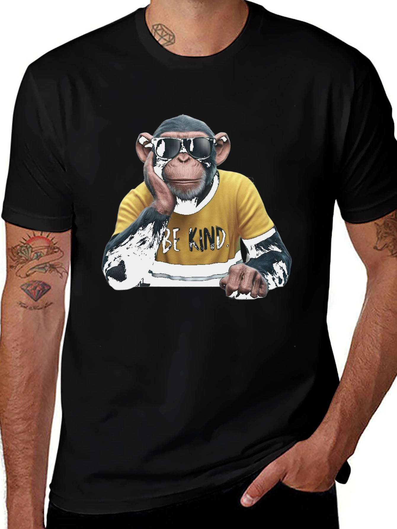 Variant 16 of Cool Chimp Graphic T-Shirt - "Be Kind" Design