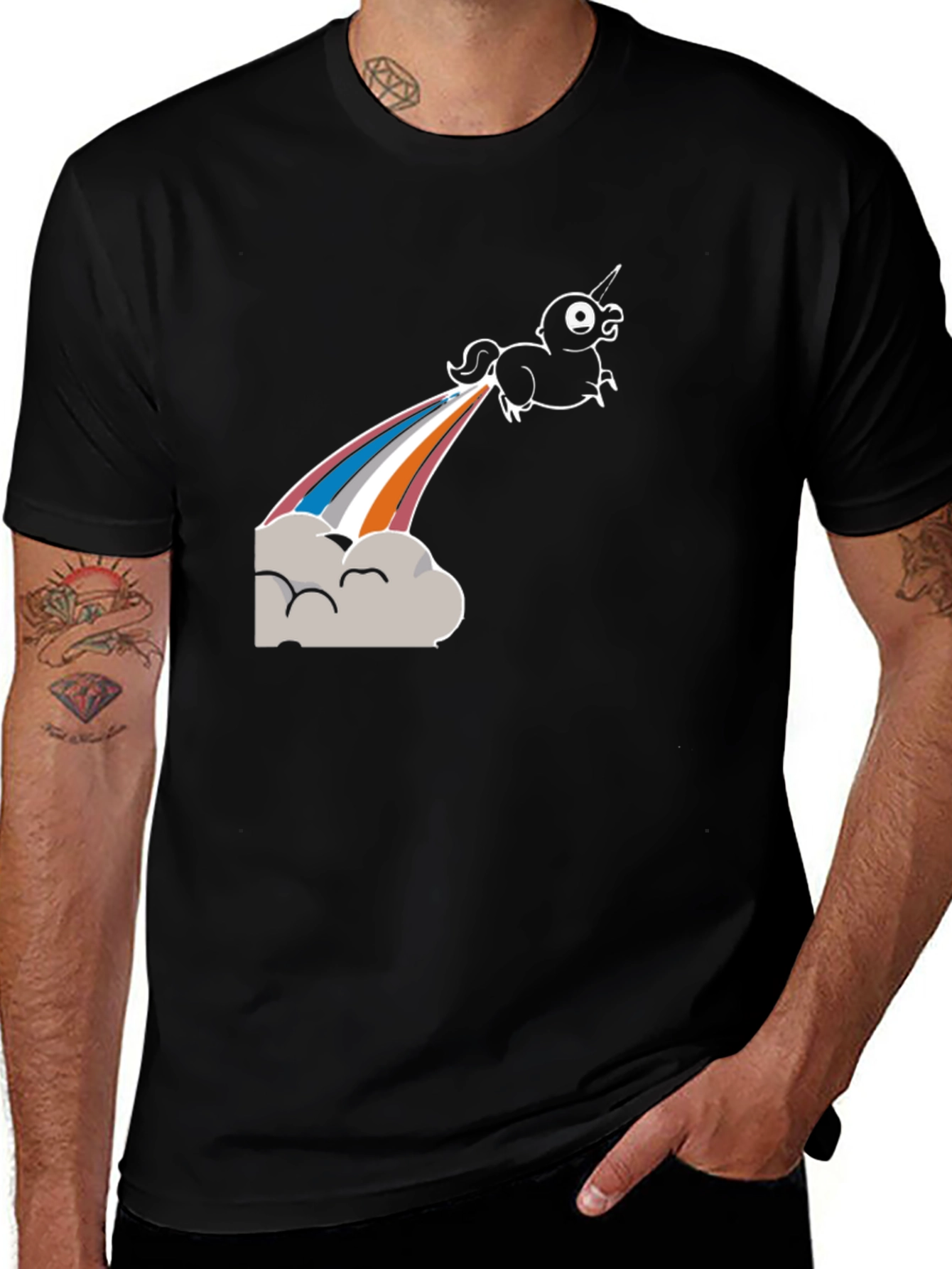 Variant 5 of Unicorn Rainbow Funny Graphic T-Shirt