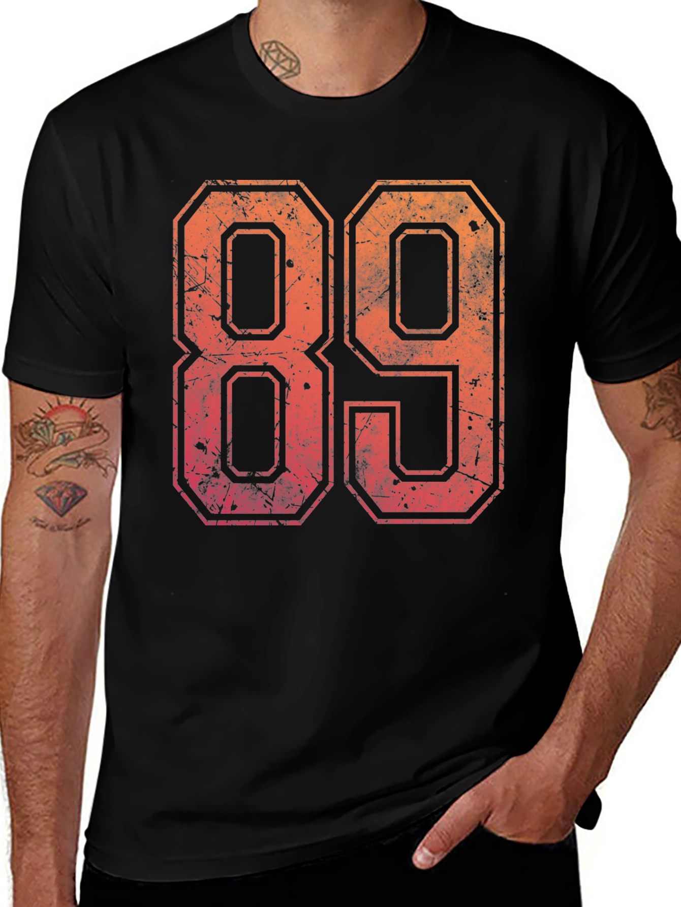 Variant 2 of Retro 89 Graphic Tee - Distressed Vintage Style