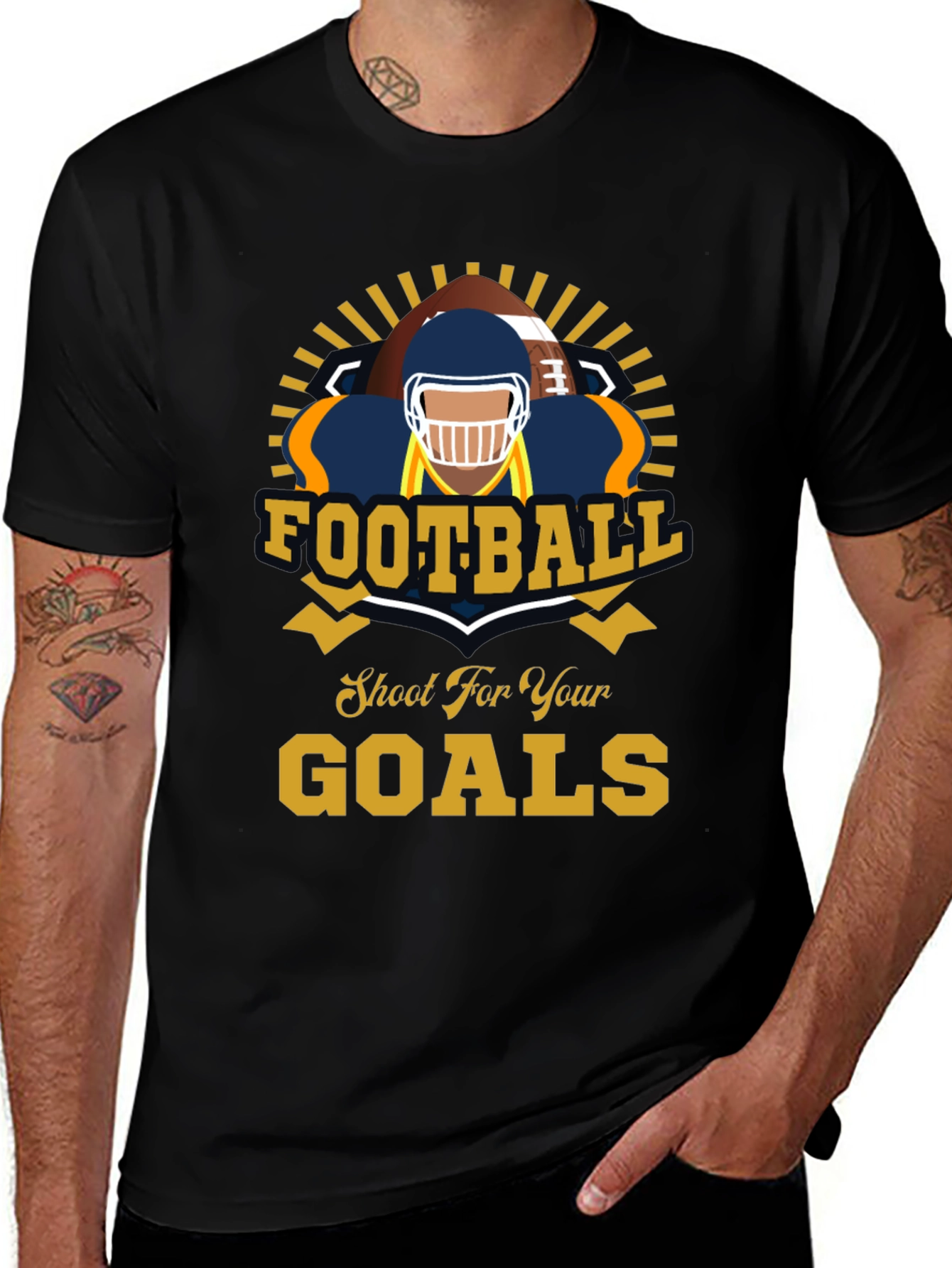 Variant 11 of Football Shoot For Your Goals T-Shirt